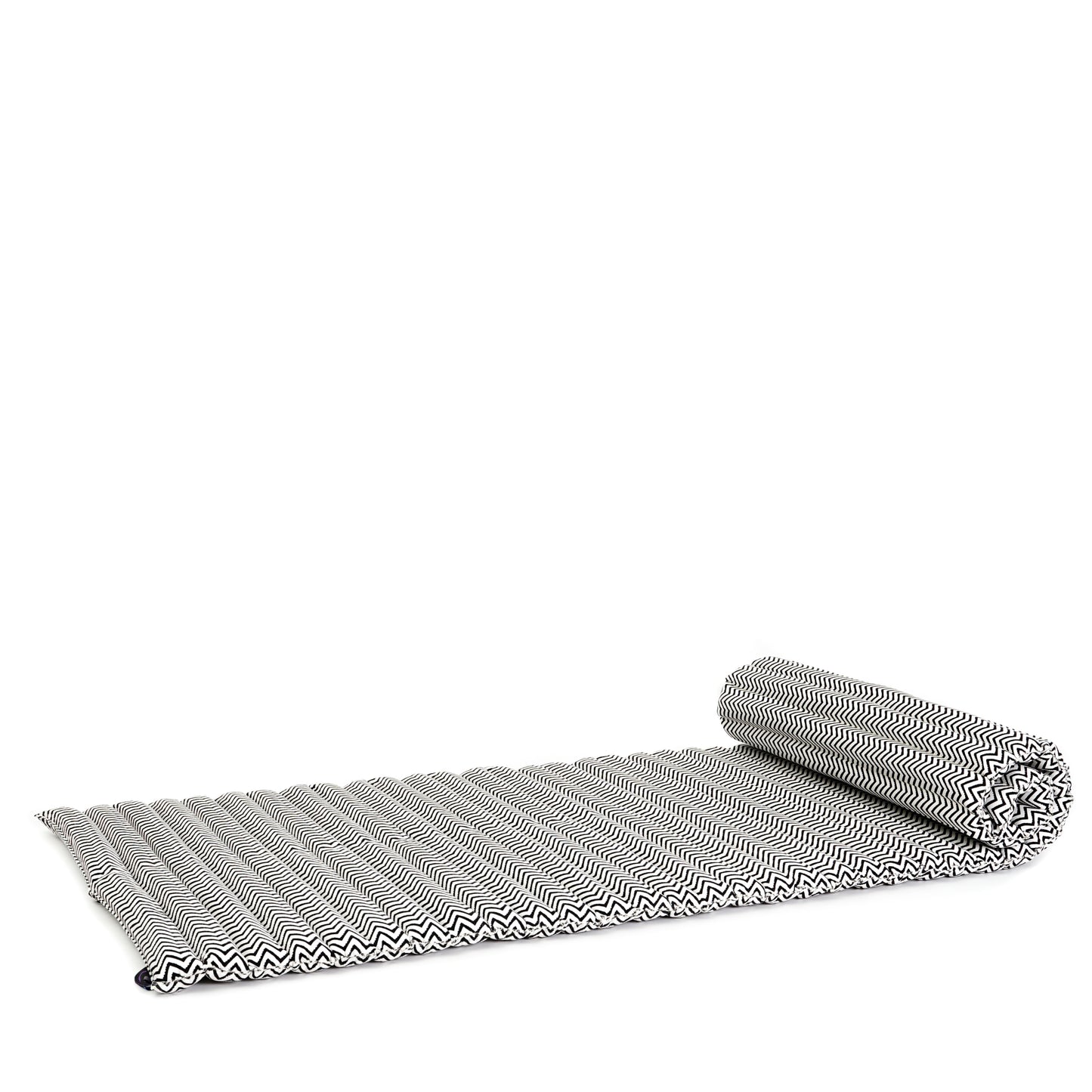 Kapok Roll-Up Mattress – Foldable Sleeping & Relax Mat with Cotton Cover for Home & Outdoor Use, Cbt5 - Black, M: 190x70 cm