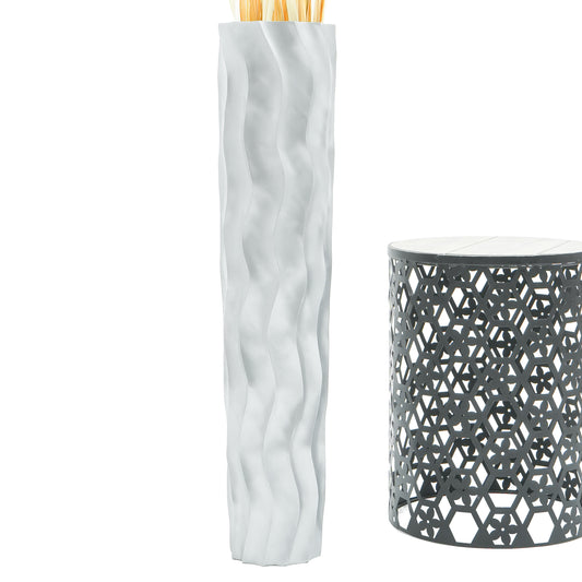 Large Mango Wood Floor Vase – Handcrafted Decorative Highlight from Thailand, 85 cm