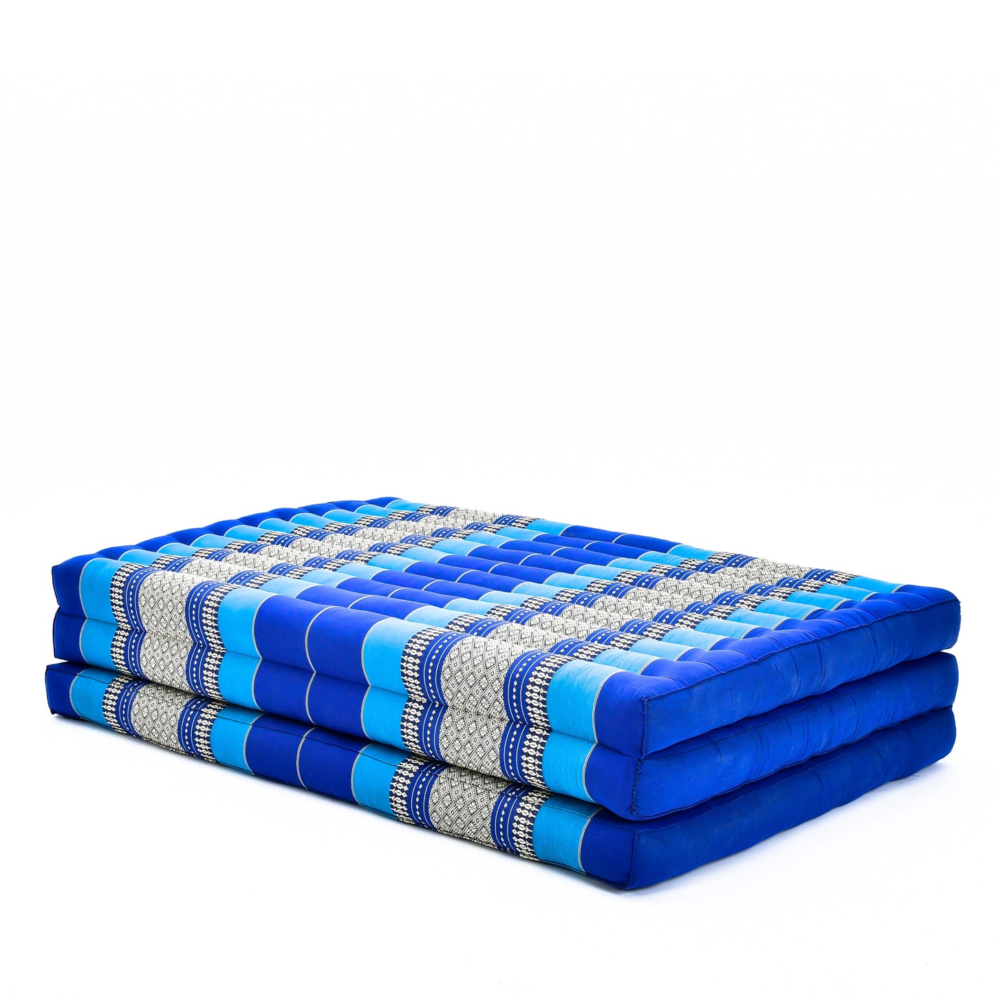 Kapok Folding Mattress – Thick Cotton Padded Guest Bed for Home, Sleeping & Mindfulness Corner, Sf28 - Blue, L: 200x100 cm