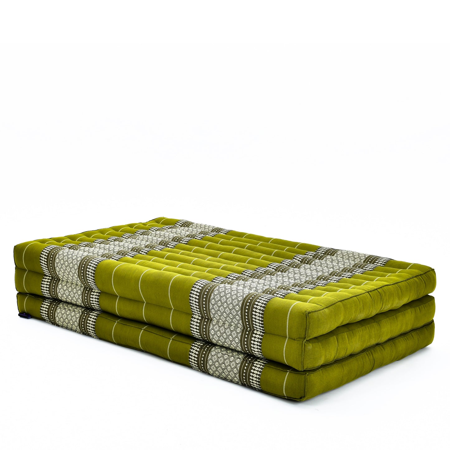 Kapok Folding Mattress – Thick Cotton Padded Guest Bed for Home, Sleeping & Mindfulness Corner, Sf17 - Green, L: 200x100 cm