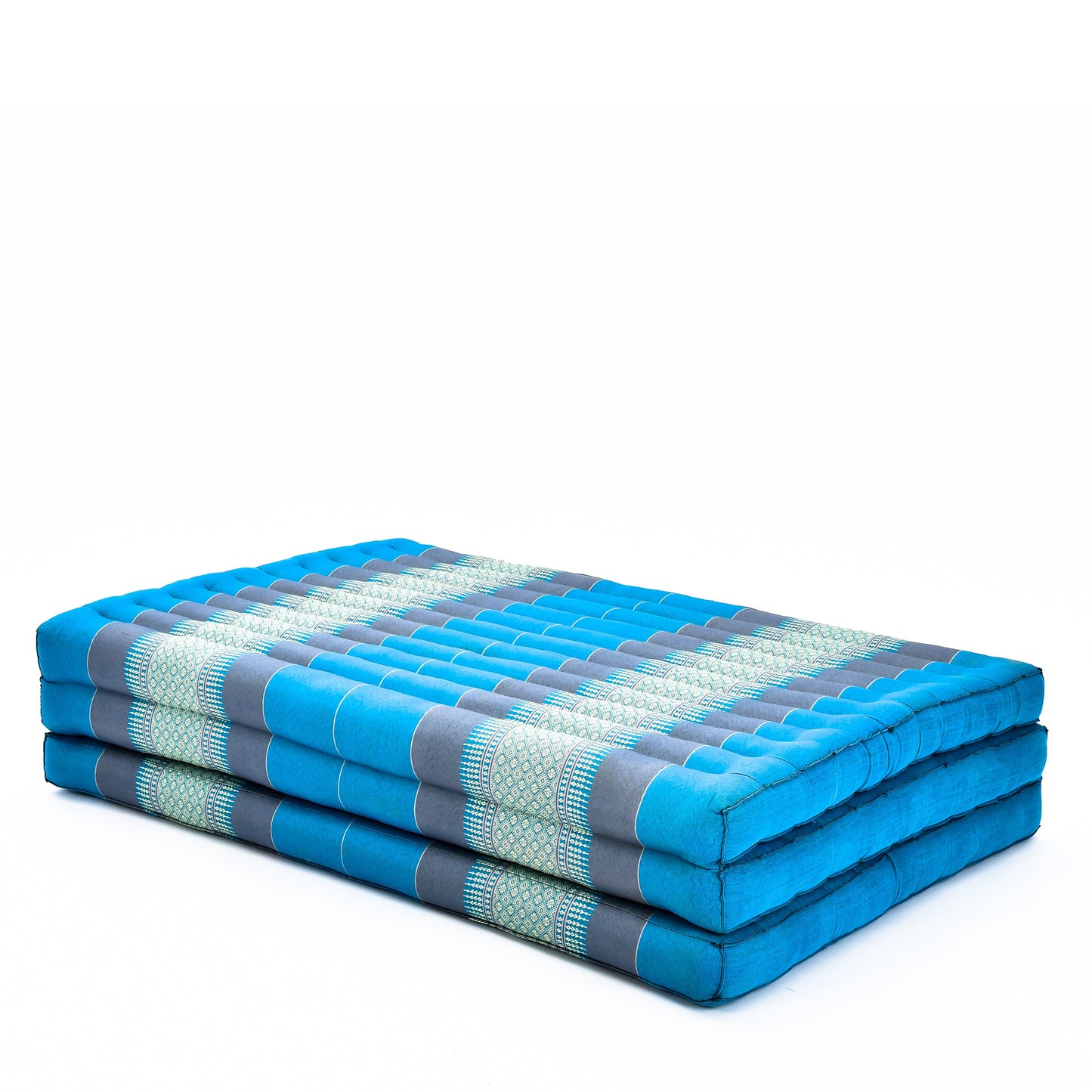 Kapok Folding Mattress – Thick Cotton Padded Guest Bed for Home, Sleeping & Mindfulness Corner, Sf22 - Blue, L: 200x100 cm
