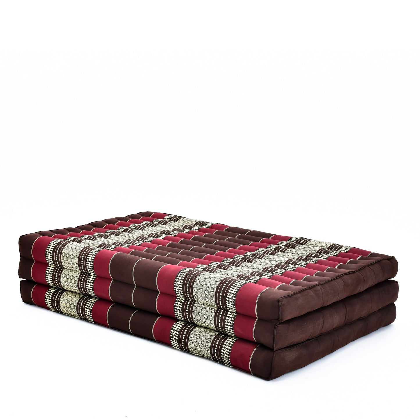 Kapok Folding Mattress – Thick Cotton Padded Guest Bed for Home, Sleeping & Mindfulness Corner, Sf19 - Red, Brown, L: 200x100 cm