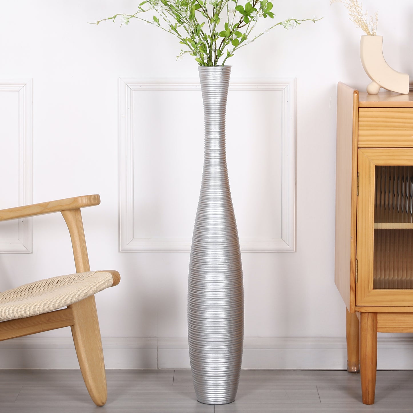 Large Resin Floor Vase – Stylish Waterproof Vase for Fresh & Dried Flowers, 85 cm