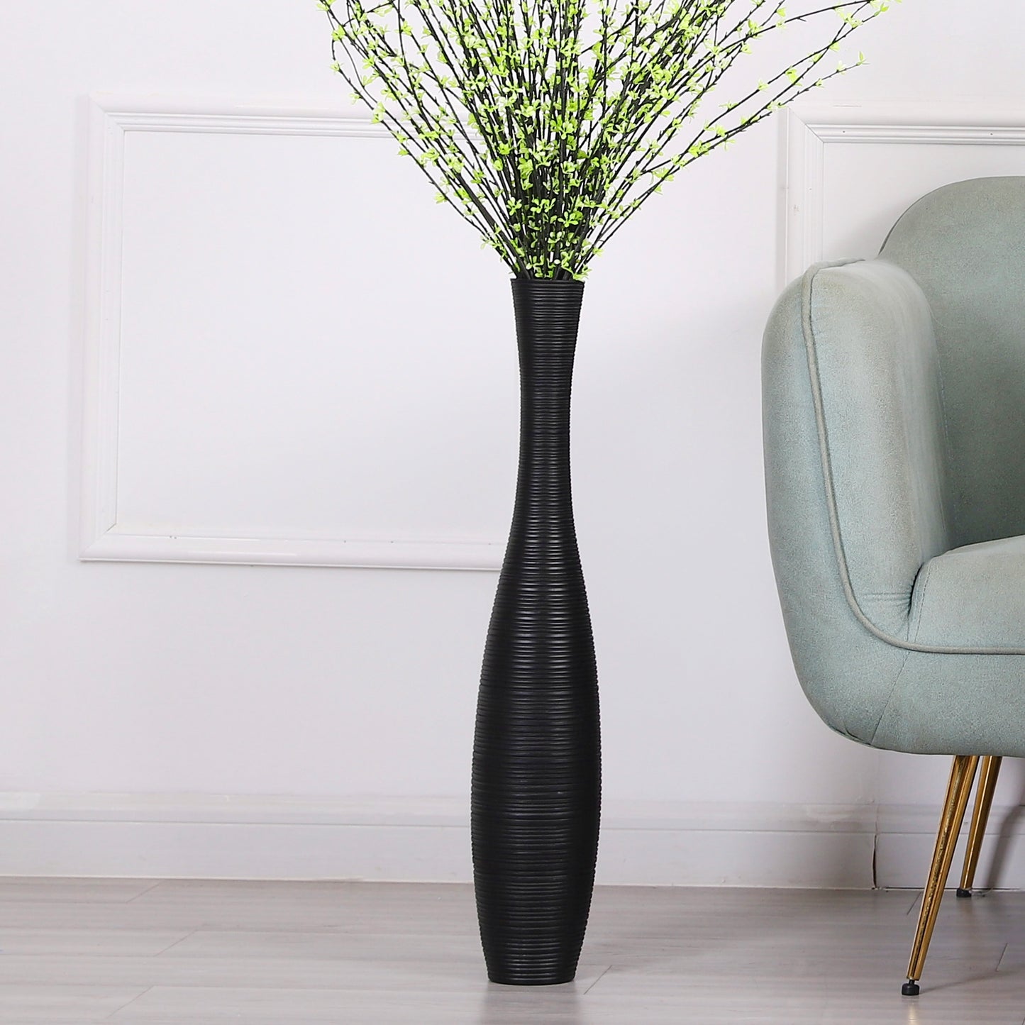 Large Resin Floor Vase – Stylish Waterproof Vase for Fresh & Dried Flowers, 65 cm