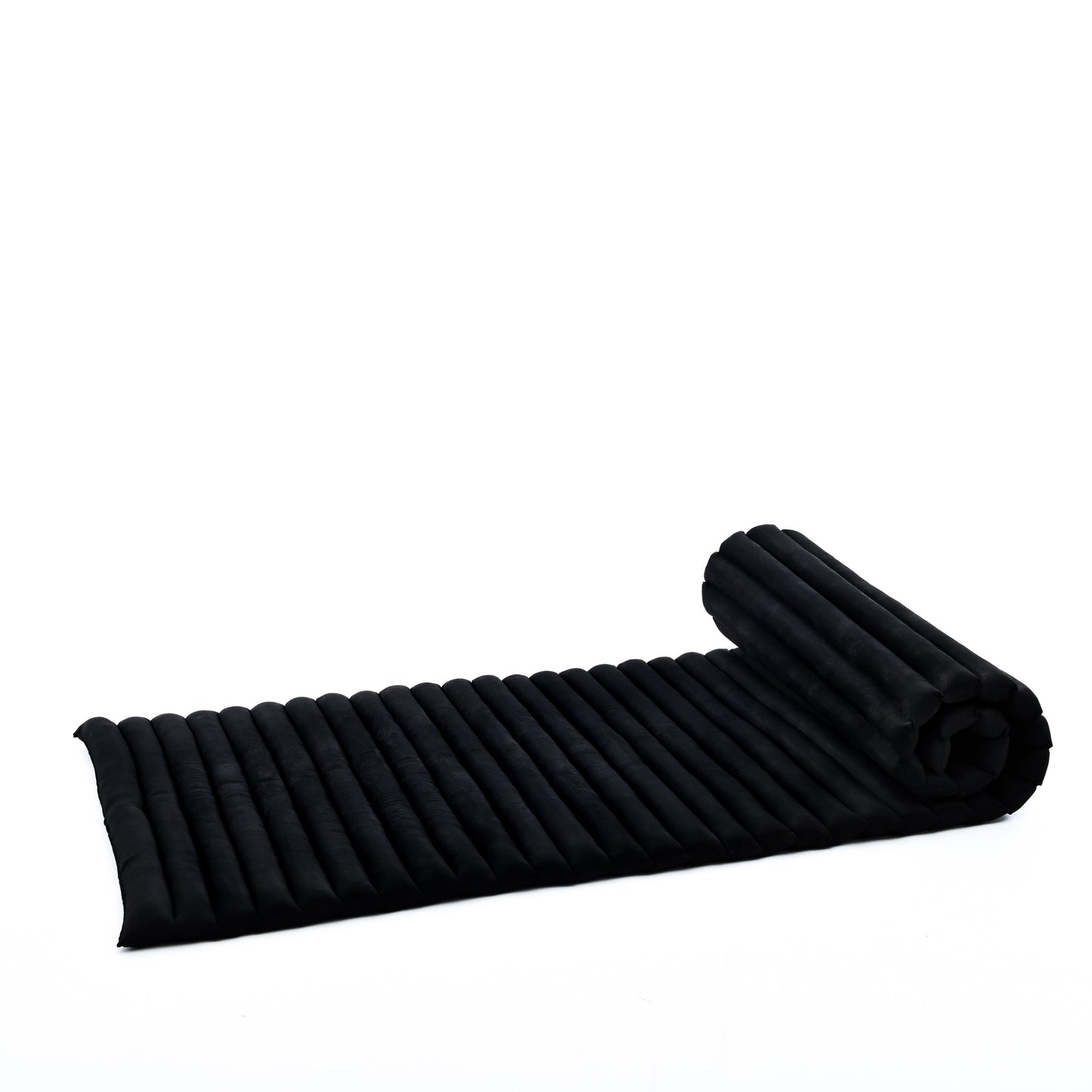 Kapok Roll-Up Mattress – Foldable Sleeping & Relax Mat with Cotton Cover for Home & Outdoor Use, Cl02 - Black, M: 190x70 cm