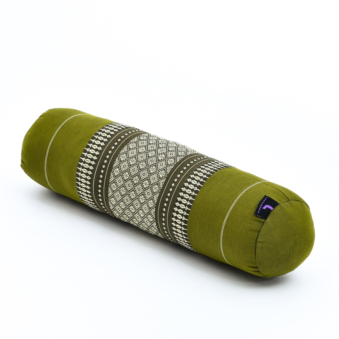 Yoga Roll Cushion – Compact Kapok Bolster & Meditation Pillow with Cotton Cover, Sf17 - Green