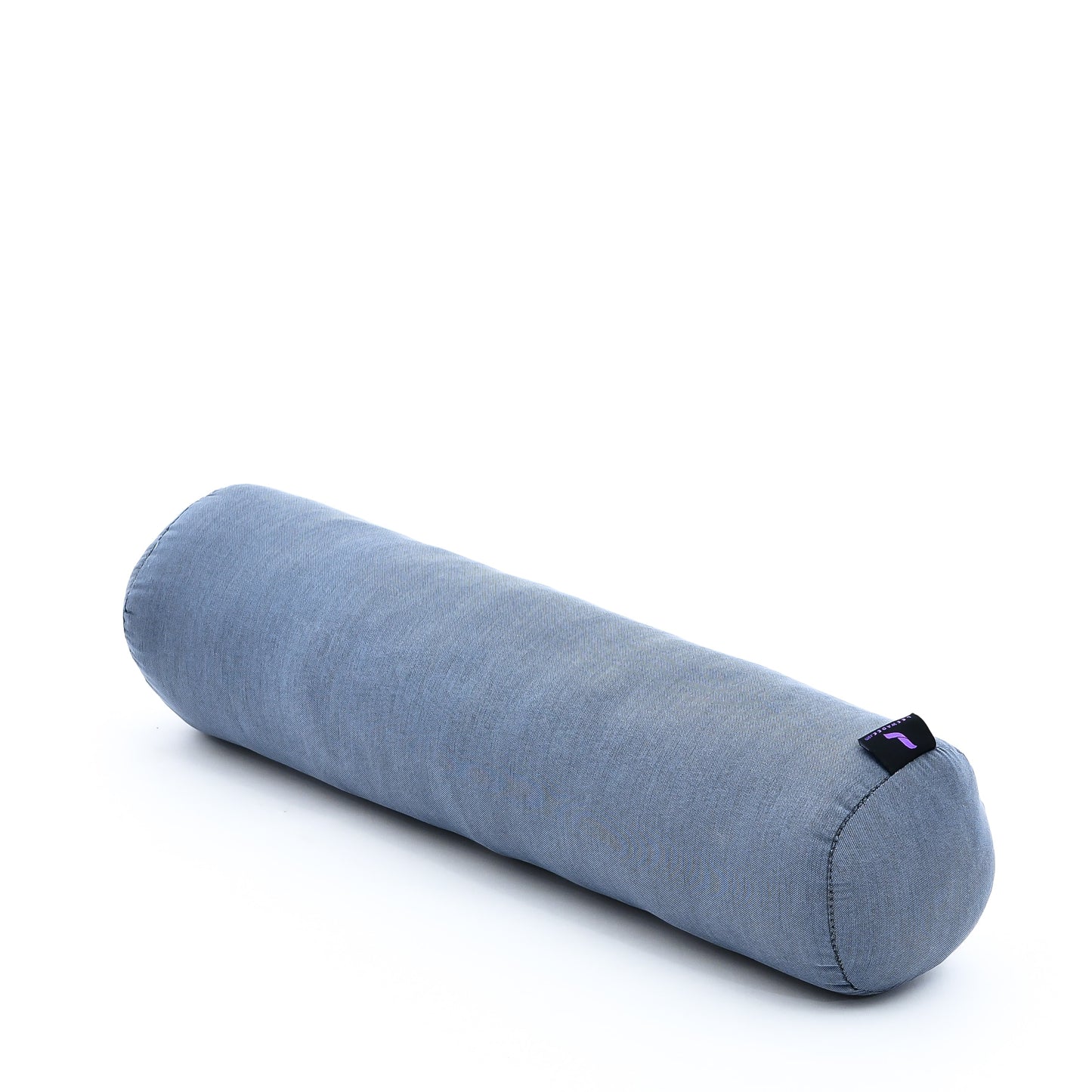 Yoga Roll Cushion – Compact Kapok Bolster & Meditation Pillow with Cotton Cover, Cl13 - Grey