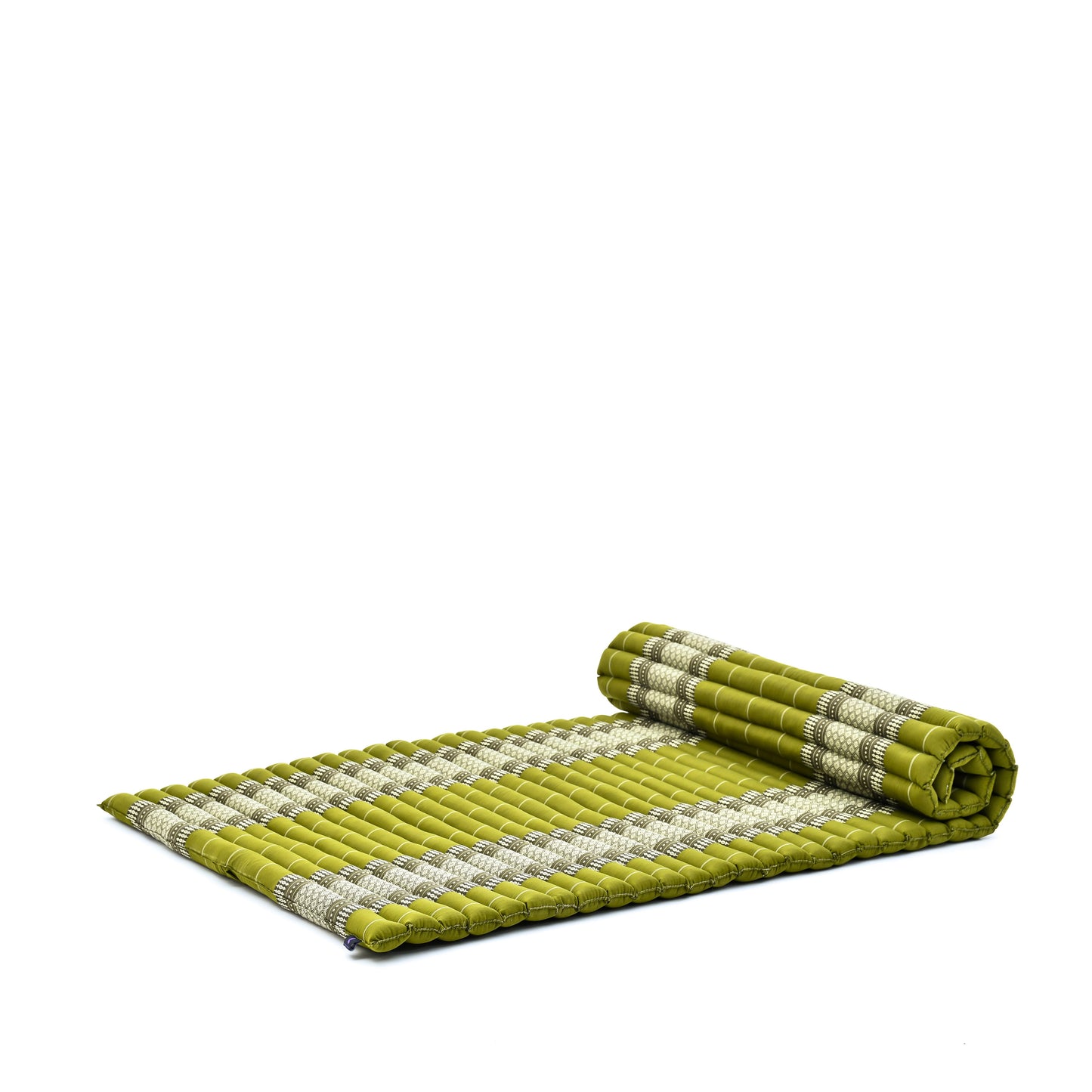 Kapok Roll-Up Mattress – Foldable Sleeping & Relax Mat with Cotton Cover for Home & Outdoor Use, Sf17 - Green, L: 190x100 cm