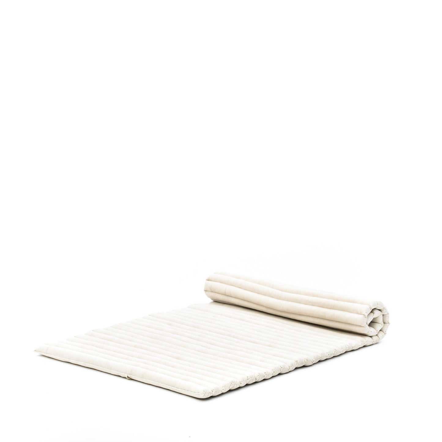 Kapok Roll-Up Mattress – Foldable Sleeping & Relax Mat with Cotton Cover for Home & Outdoor Use, Cl01 - Ecru, L: 190x100 cm