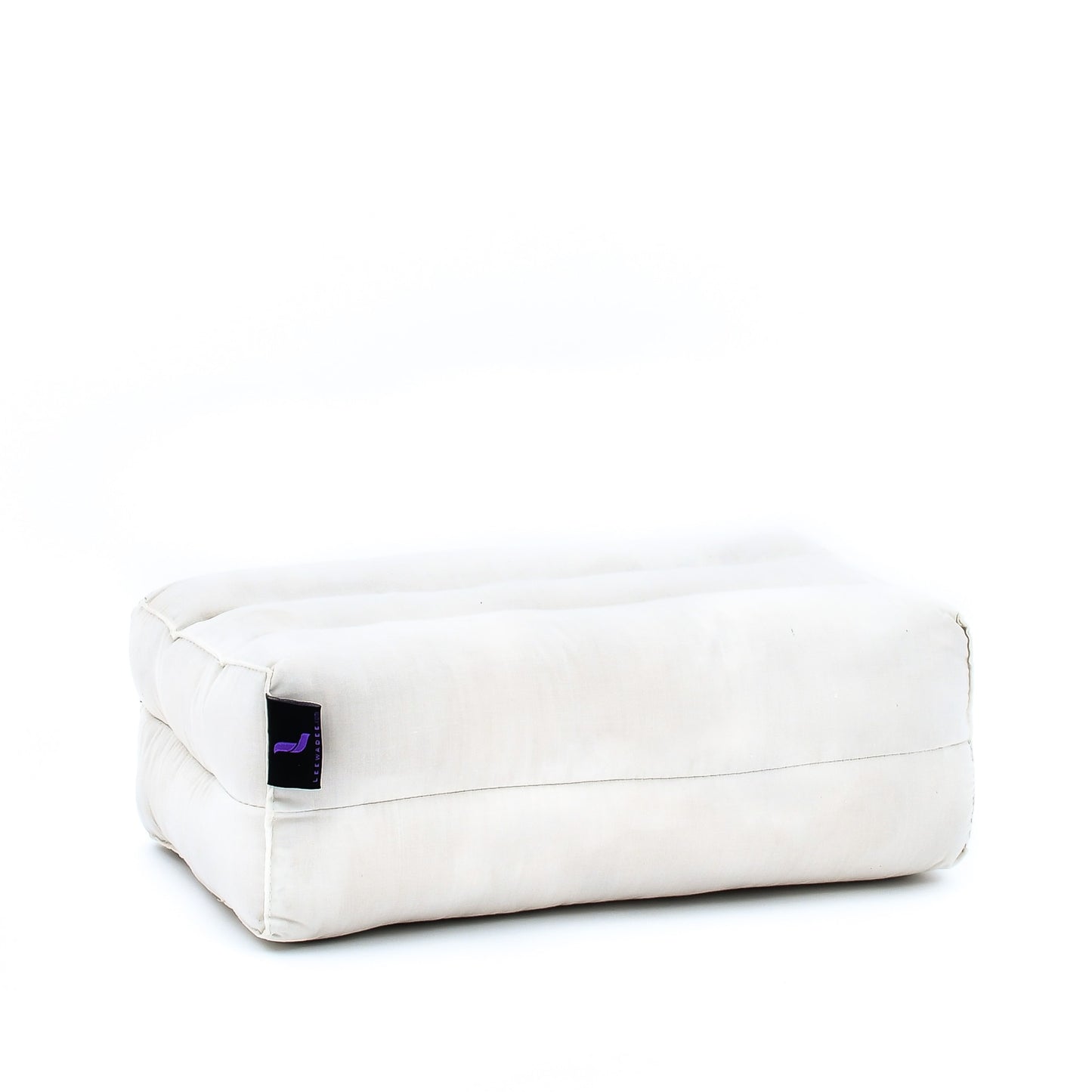 Kapok Yoga Block Cushion – Firm Meditation & Yoga Cushion with Cotton Cover, Cl01 - Ecru