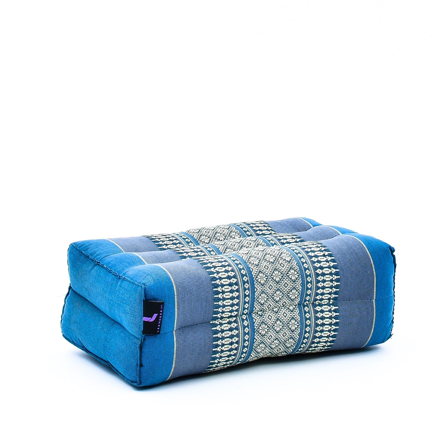 Kapok Yoga Block Cushion – Firm Meditation & Yoga Cushion with Cotton Cover, Sf22 - Blue