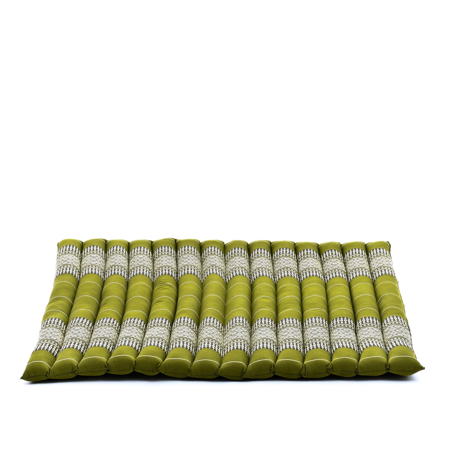 Large Kapok Zabuton Meditation Cushion – Rectangular Floor Mat with Cotton Cover, Sf17 - Green