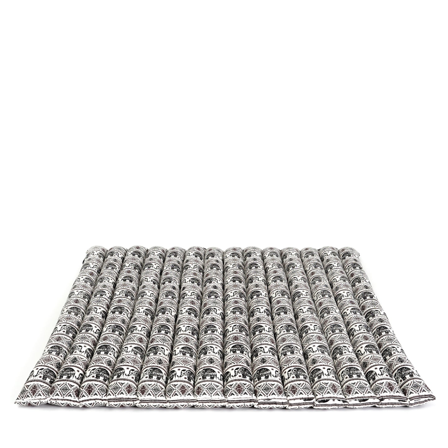 Large Kapok Zabuton Meditation Cushion – Rectangular Floor Mat with Cotton Cover, El2 - Black