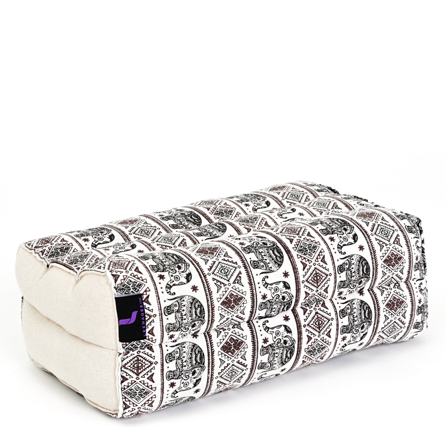 Kapok Yoga Block Cushion – Firm Meditation & Yoga Cushion with Cotton Cover, El2 - Black