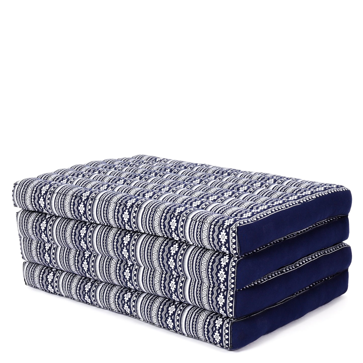 Kapok Folding Mattress – Thick Cotton Padded Guest Bed for Home, Sleeping & Mindfulness Corner, Cbt2 - Dark Blue, M: 200x70 cm