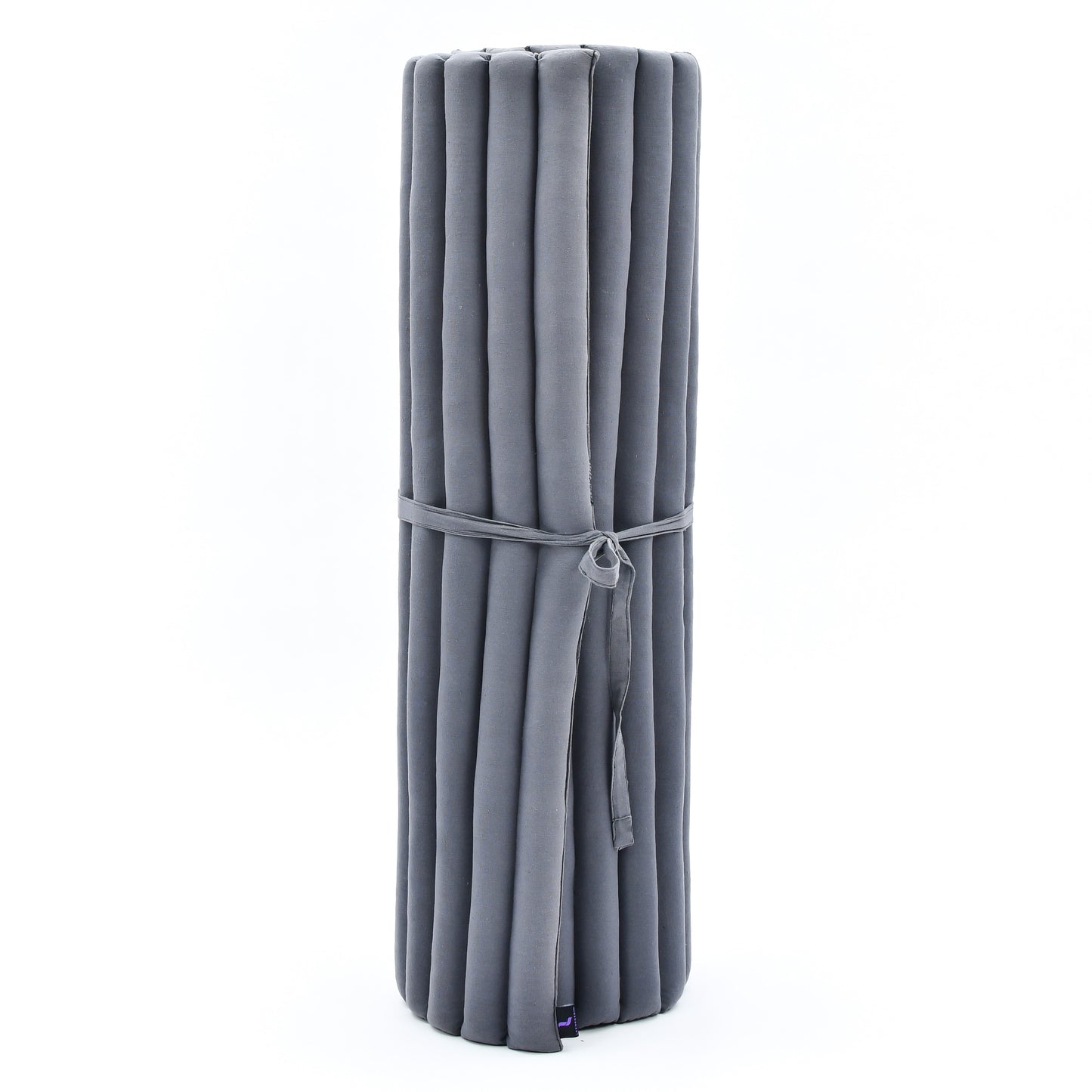 Kapok Roll-Up Mattress – Foldable Sleeping & Relax Mat with Cotton Cover for Home & Outdoor Use, Cl13 - Grey, L: 190x100 cm