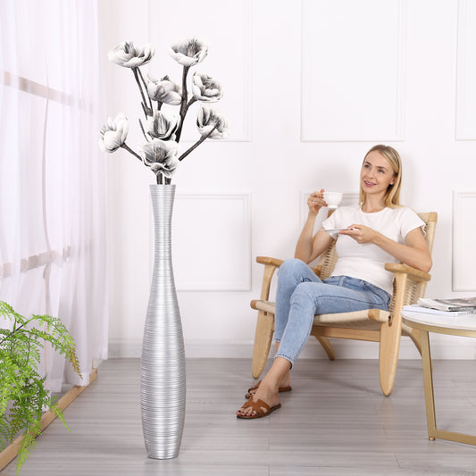 Large Resin Floor Vase – Stylish Waterproof Vase for Fresh & Dried Flowers, 85 cm