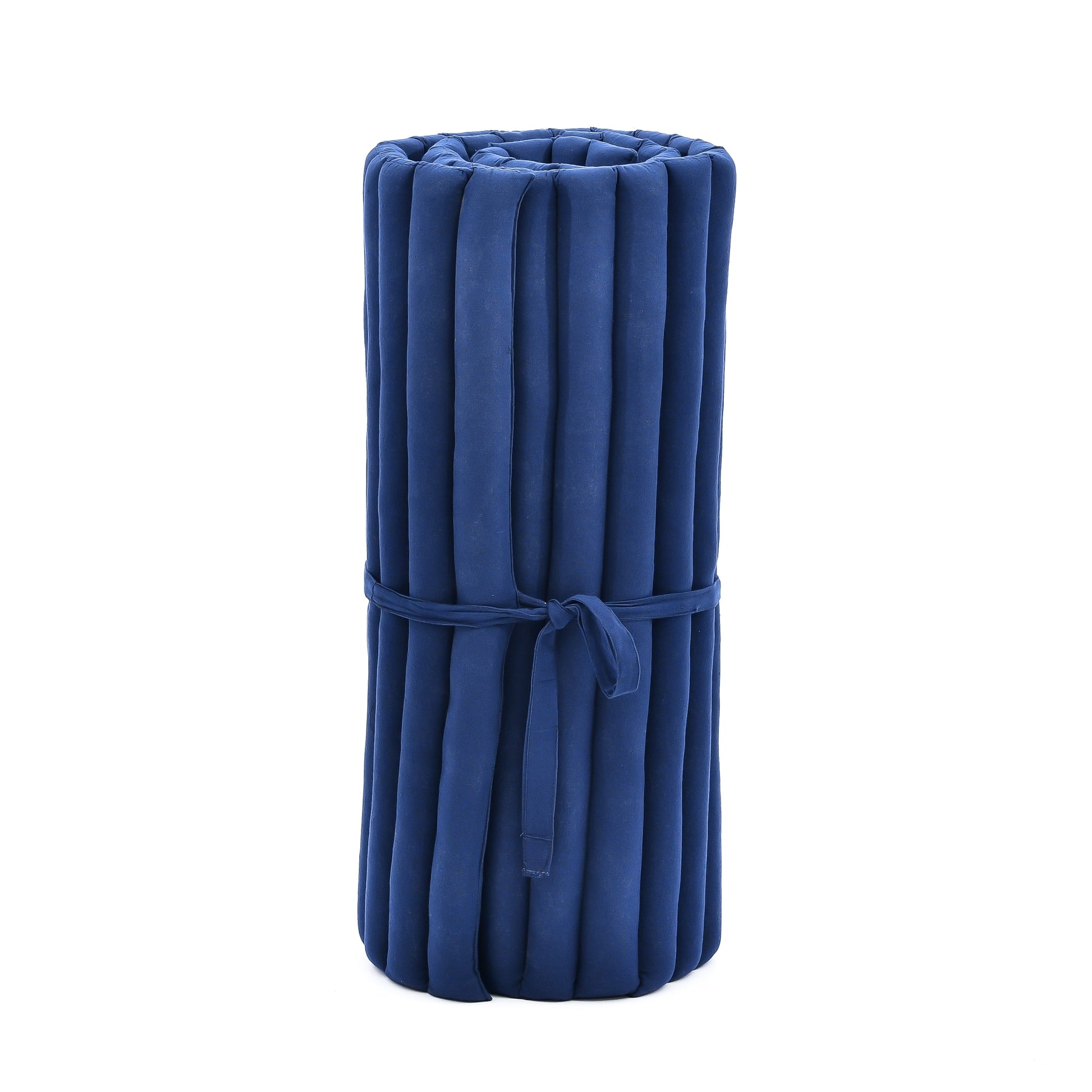 Kapok Roll-Up Mattress – Foldable Sleeping & Relax Mat with Cotton Cover for Home & Outdoor Use, Cl44 - blue, M: 190x70 cm