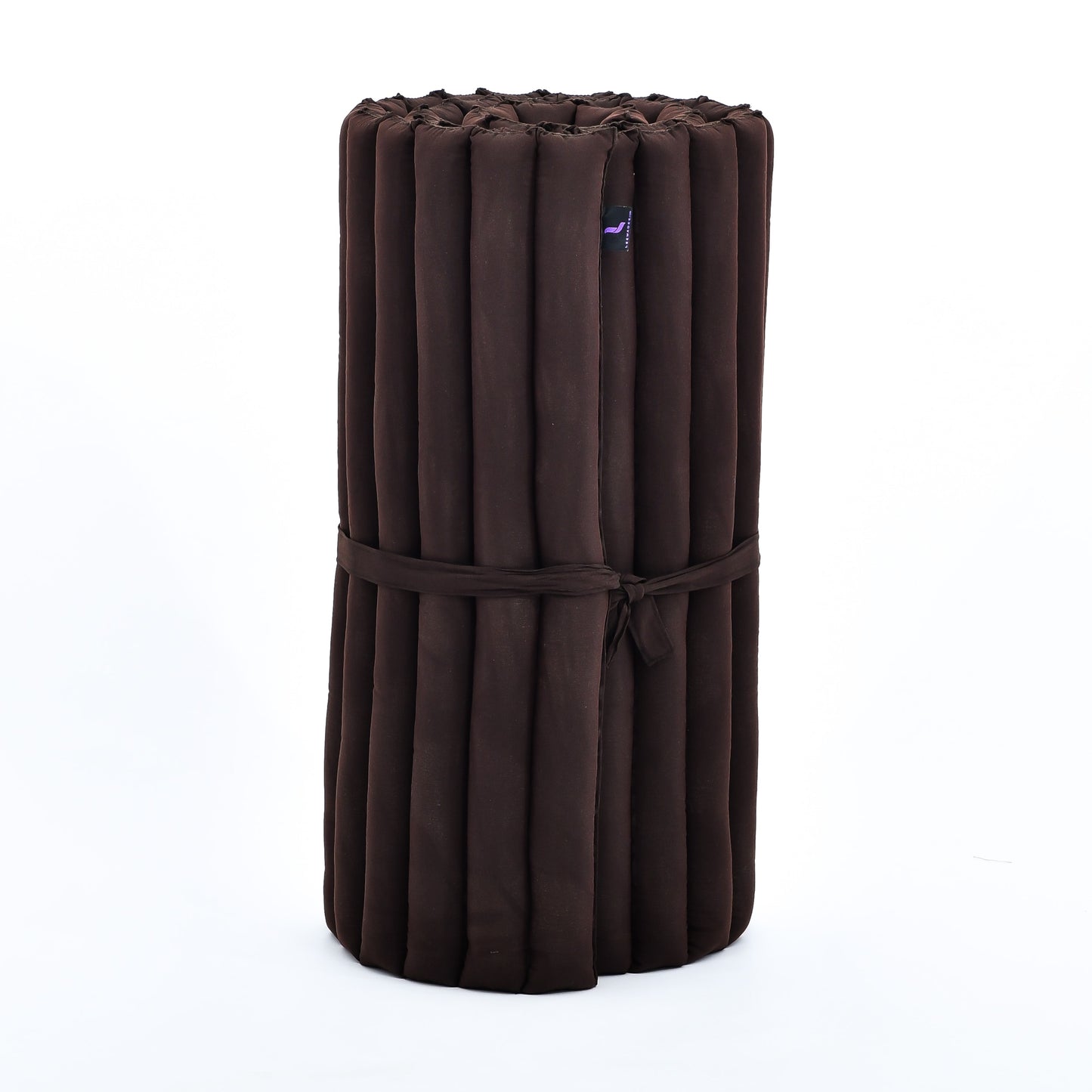 Kapok Roll-Up Mattress – Foldable Sleeping & Relax Mat with Cotton Cover for Home & Outdoor Use, Cl17 - Brown, M: 190x70 cm
