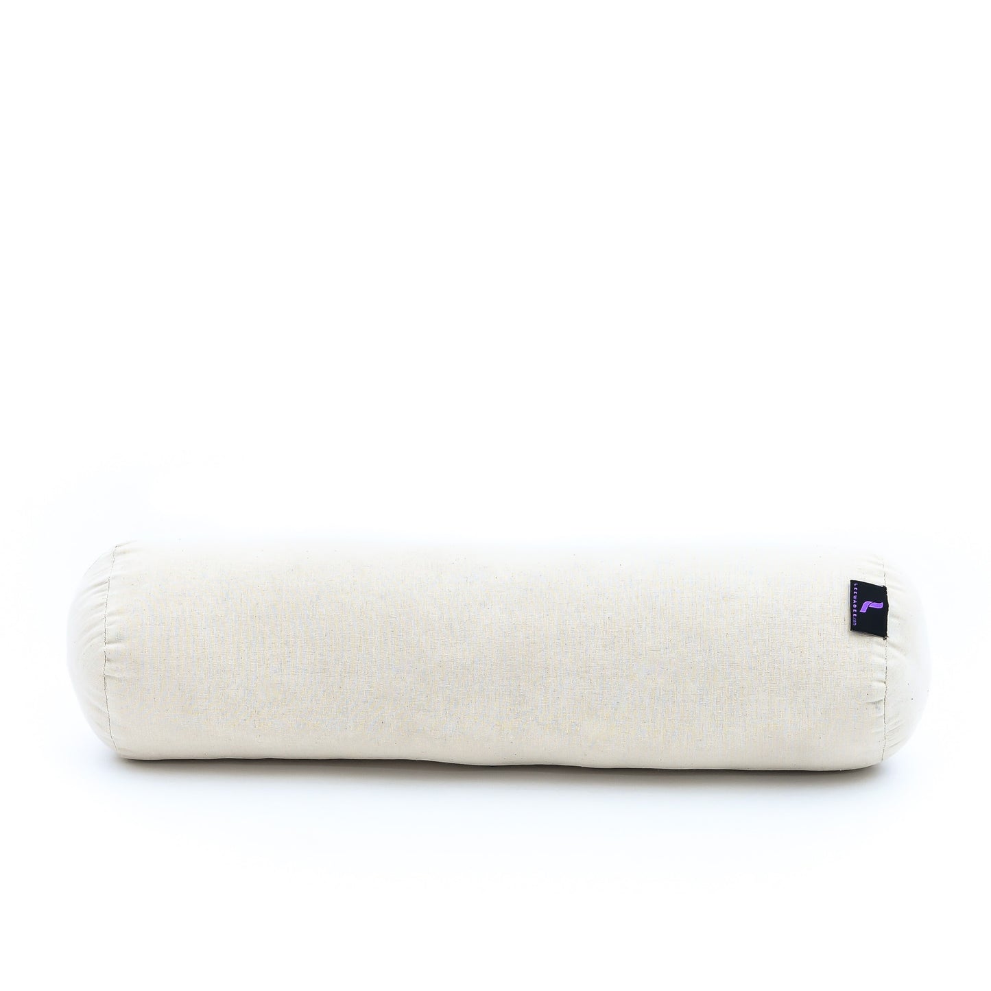 Yoga Roll Cushion – Compact Kapok Bolster & Meditation Pillow with Cotton Cover, Cl01 - Ecru