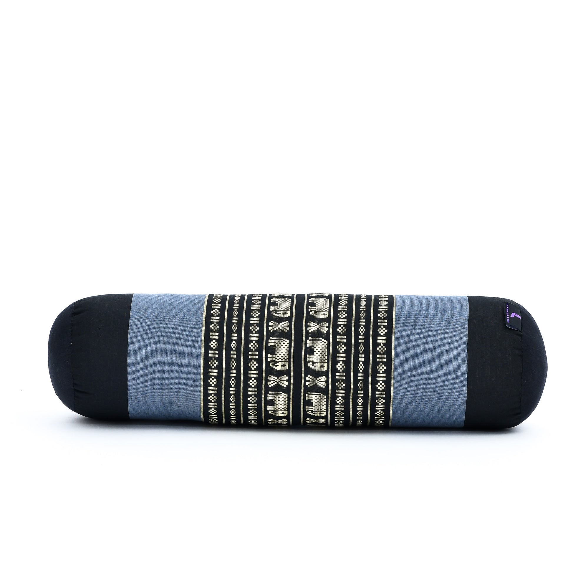 Yoga Roll Cushion – Compact Kapok Bolster & Meditation Pillow with Cotton Cover, Sf15 - Blue