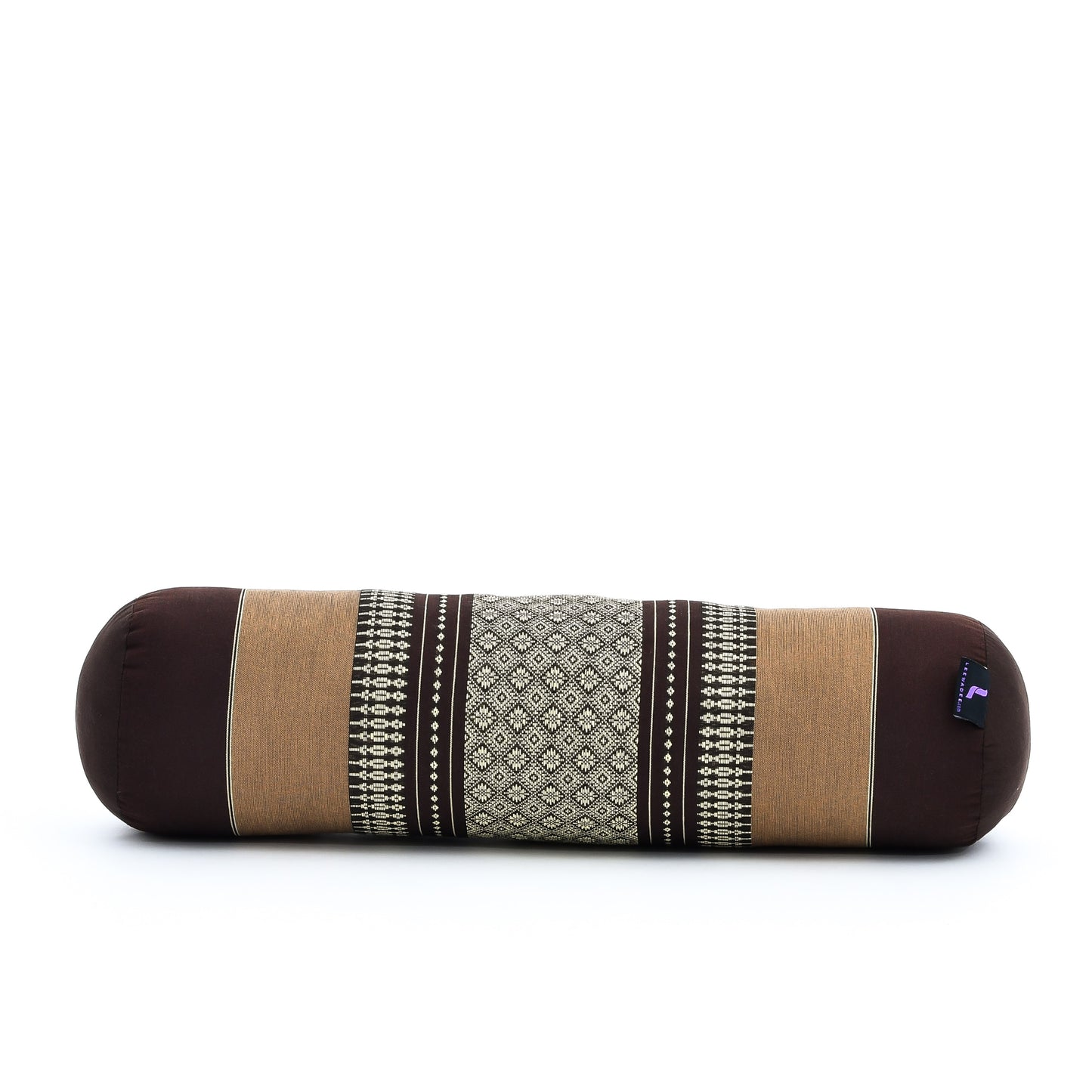 Yoga Roll Cushion – Compact Kapok Bolster & Meditation Pillow with Cotton Cover, Sf10 - Brown