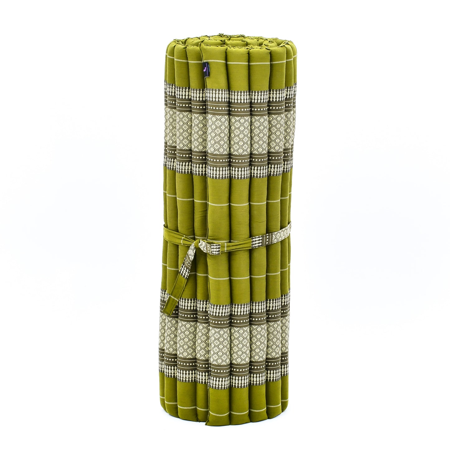 Kapok Roll-Up Mattress – Foldable Sleeping & Relax Mat with Cotton Cover for Home & Outdoor Use, Sf17 - Green, L: 190x100 cm