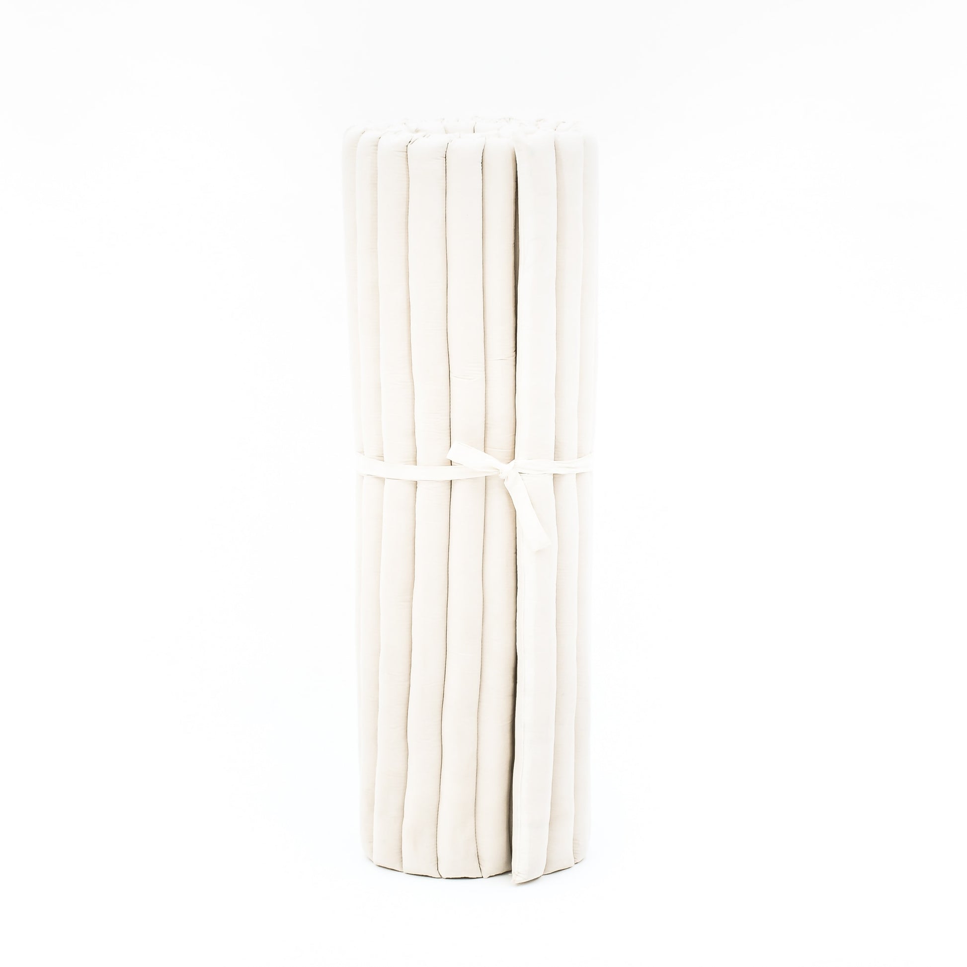 Kapok Roll-Up Mattress – Foldable Sleeping & Relax Mat with Cotton Cover for Home & Outdoor Use, Cl01 - Ecru, L: 190x100 cm