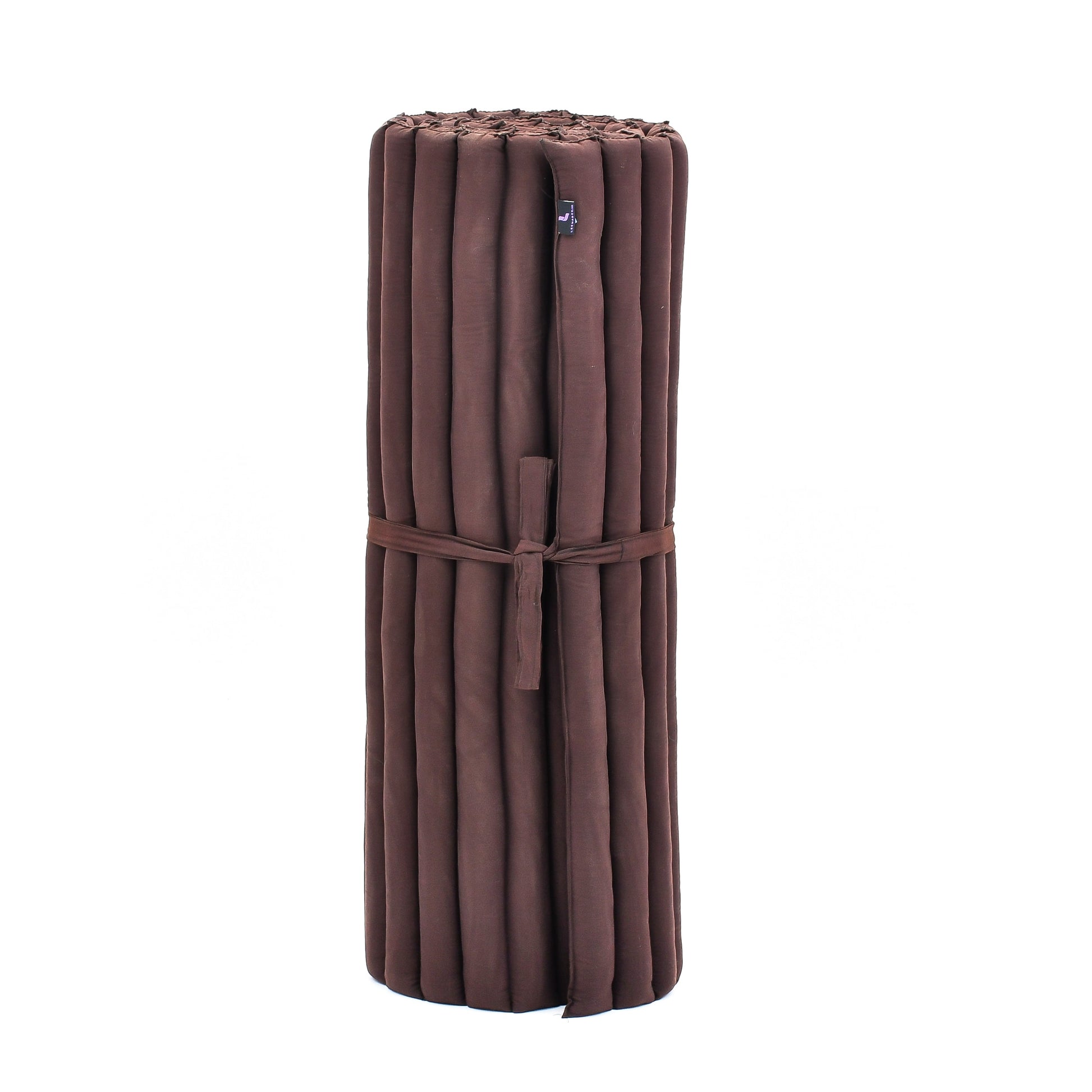 Kapok Roll-Up Mattress – Foldable Sleeping & Relax Mat with Cotton Cover for Home & Outdoor Use, Cl17 - Brown, L: 190x100 cm