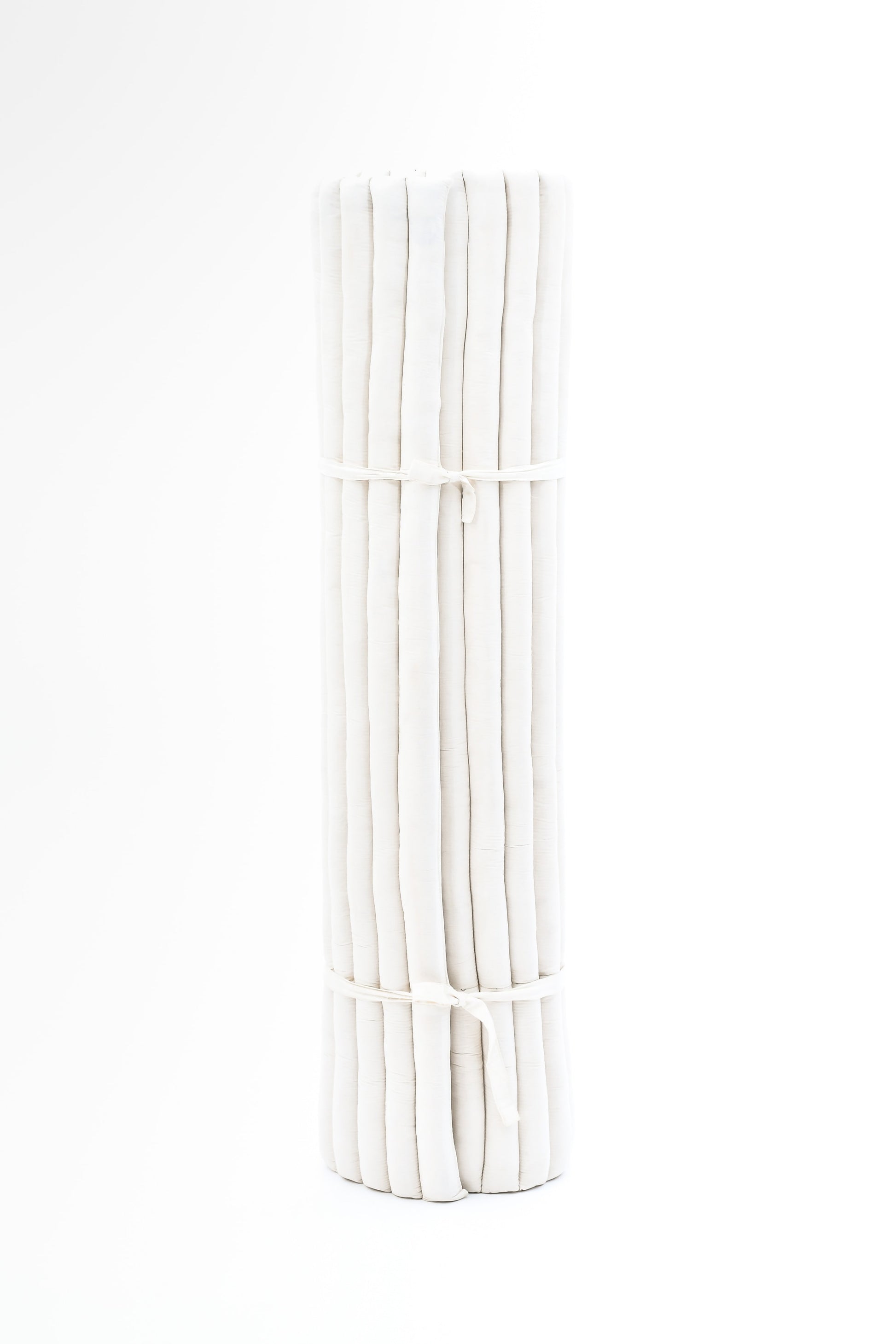 Kapok Roll-Up Mattress – Foldable Sleeping & Relax Mat with Cotton Cover for Home & Outdoor Use, Cl01 - Ecru, XL: 190x145 cm