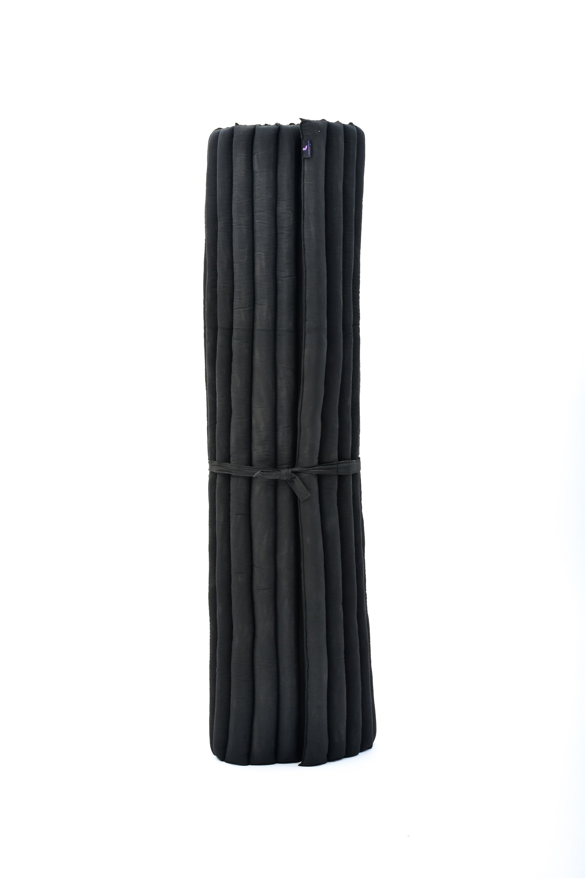 Kapok Roll-Up Mattress – Foldable Sleeping & Relax Mat with Cotton Cover for Home & Outdoor Use, Cl02 - Black, XL: 190x145 cm