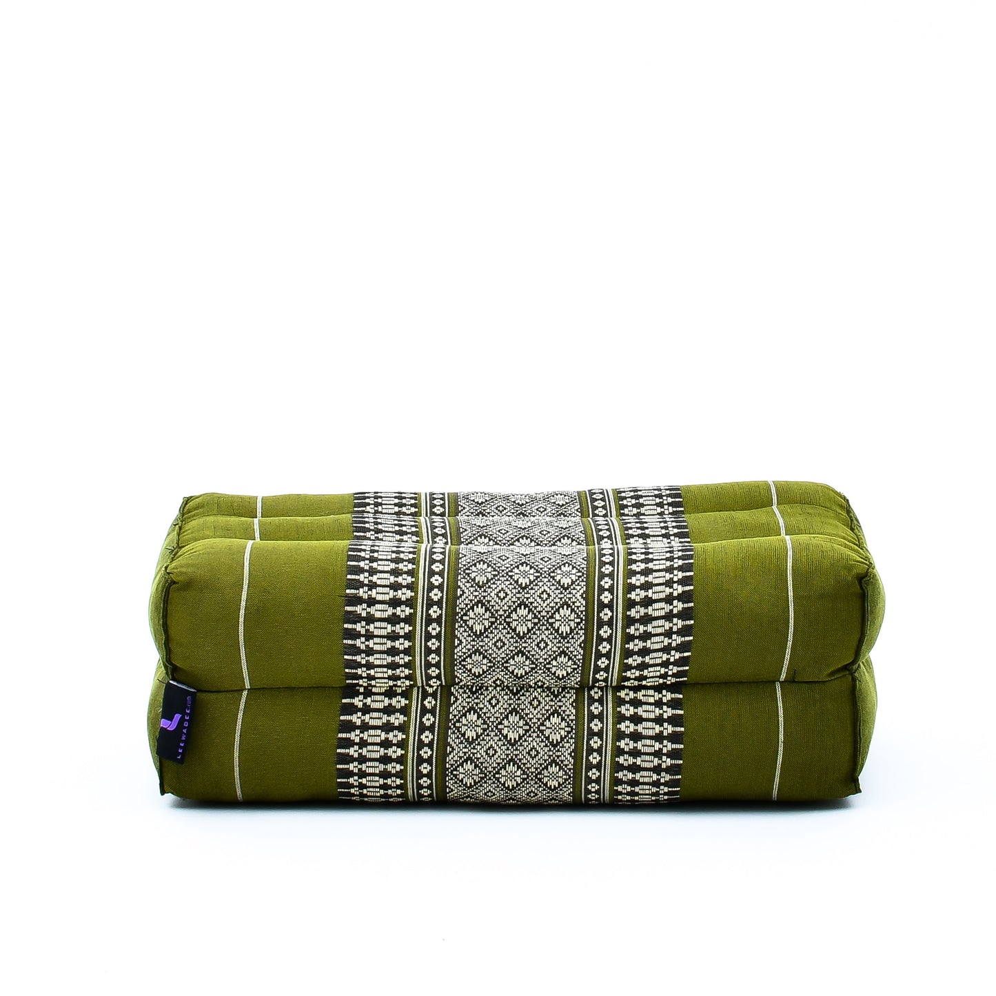 Kapok Yoga Block Cushion – Firm Meditation & Yoga Cushion with Cotton Cover, Sf17 - Green