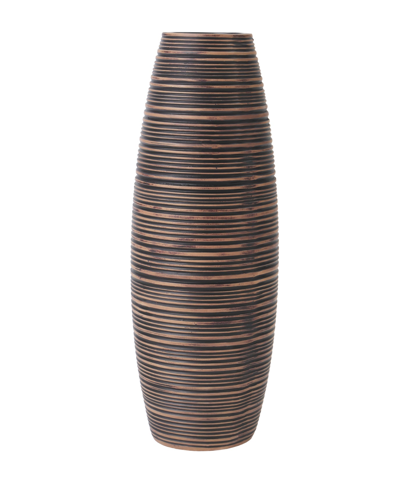 Compact Resin Vase – Stylish Waterproof Decorative Vase for Floor, Table or Shelf, brown, 34 cm