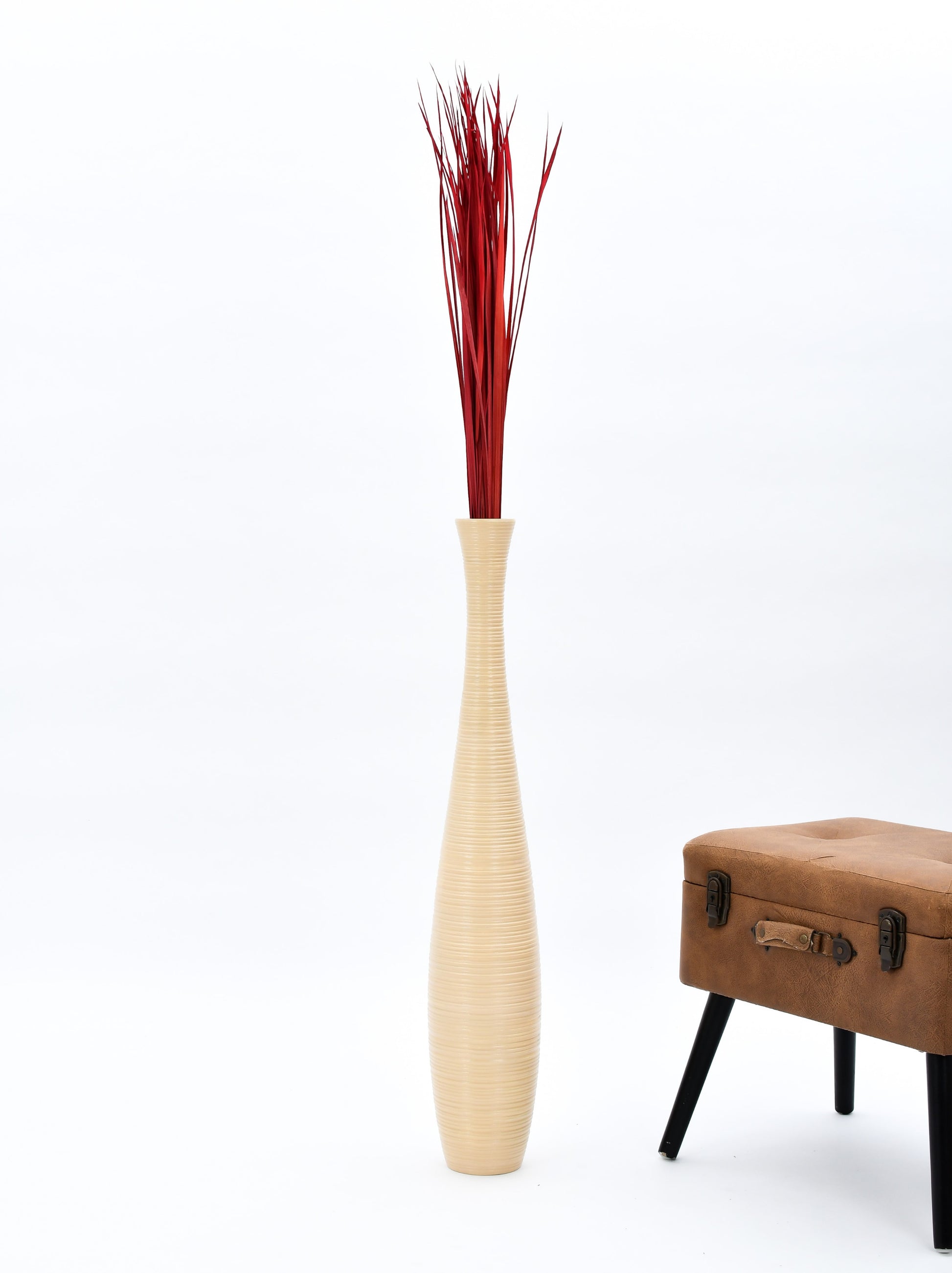 2-Pack Rattan Sticks for Floor Vases – Natural Decorative Twigs ( 8 per Bundle), red, Dried Grass