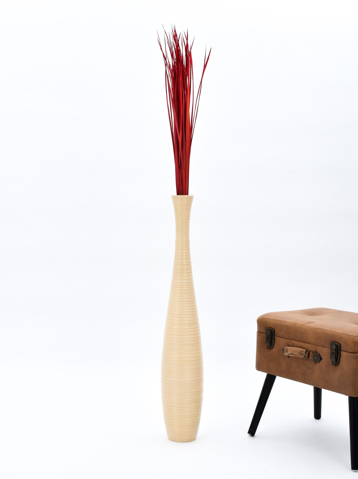 2-Pack Rattan Sticks for Floor Vases – Natural Decorative Twigs ( 8 per Bundle), red, Dried Grass