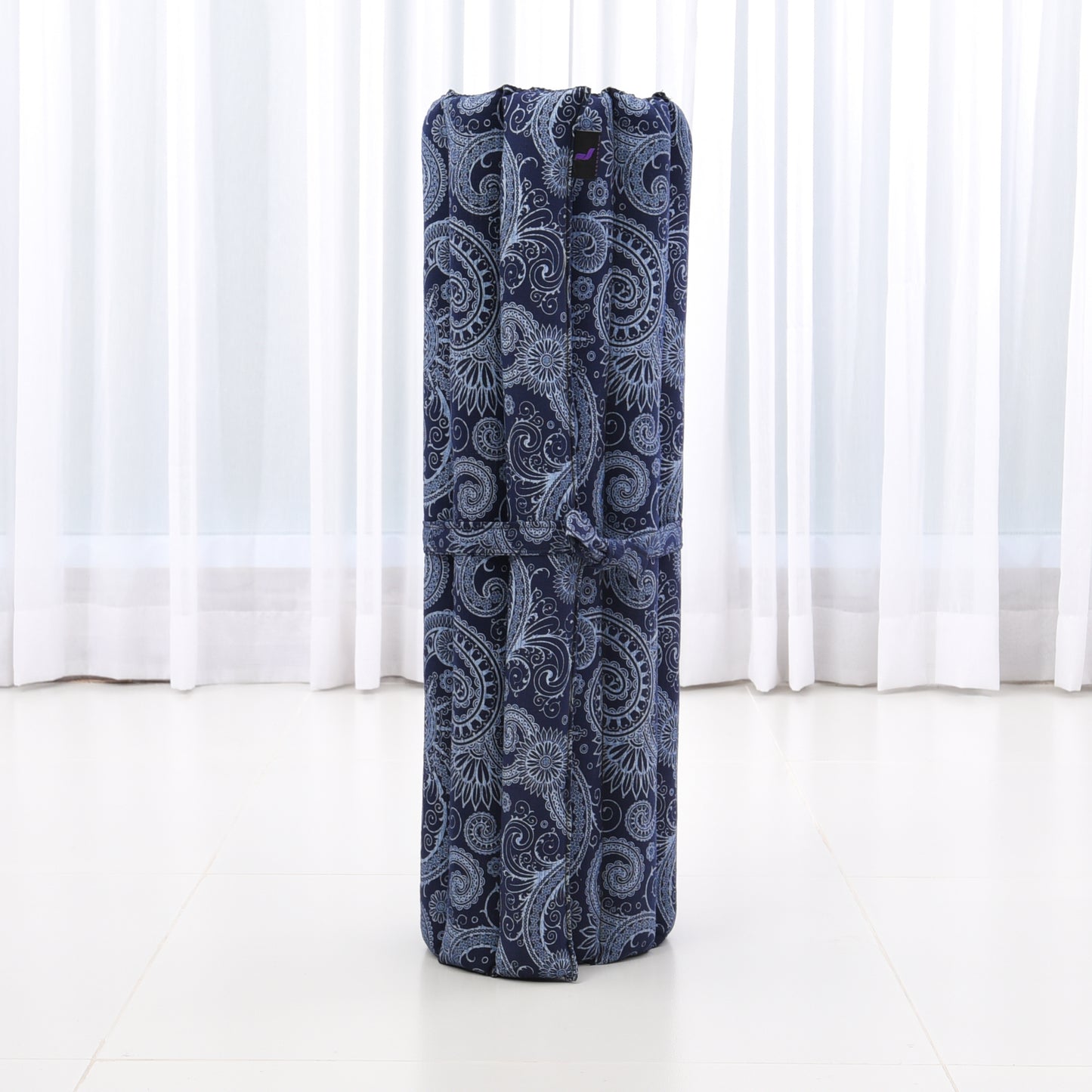 Large Kapok Zabuton Meditation Cushion – Rectangular Floor Mat with Cotton Cover, Cbt1 - Blue