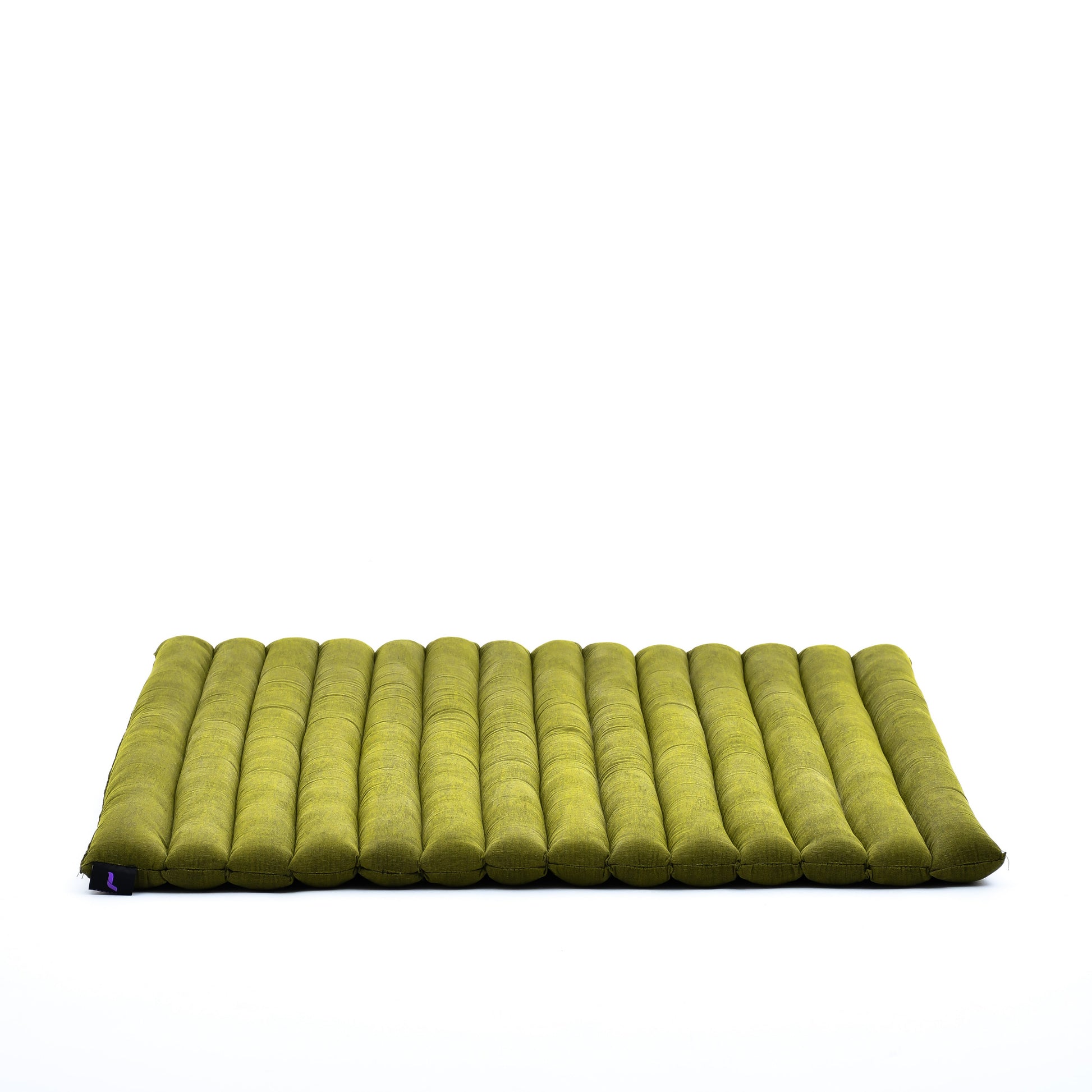 Large Kapok Zabuton Meditation Cushion – Rectangular Floor Mat with Cotton Cover, Cl23 - Green