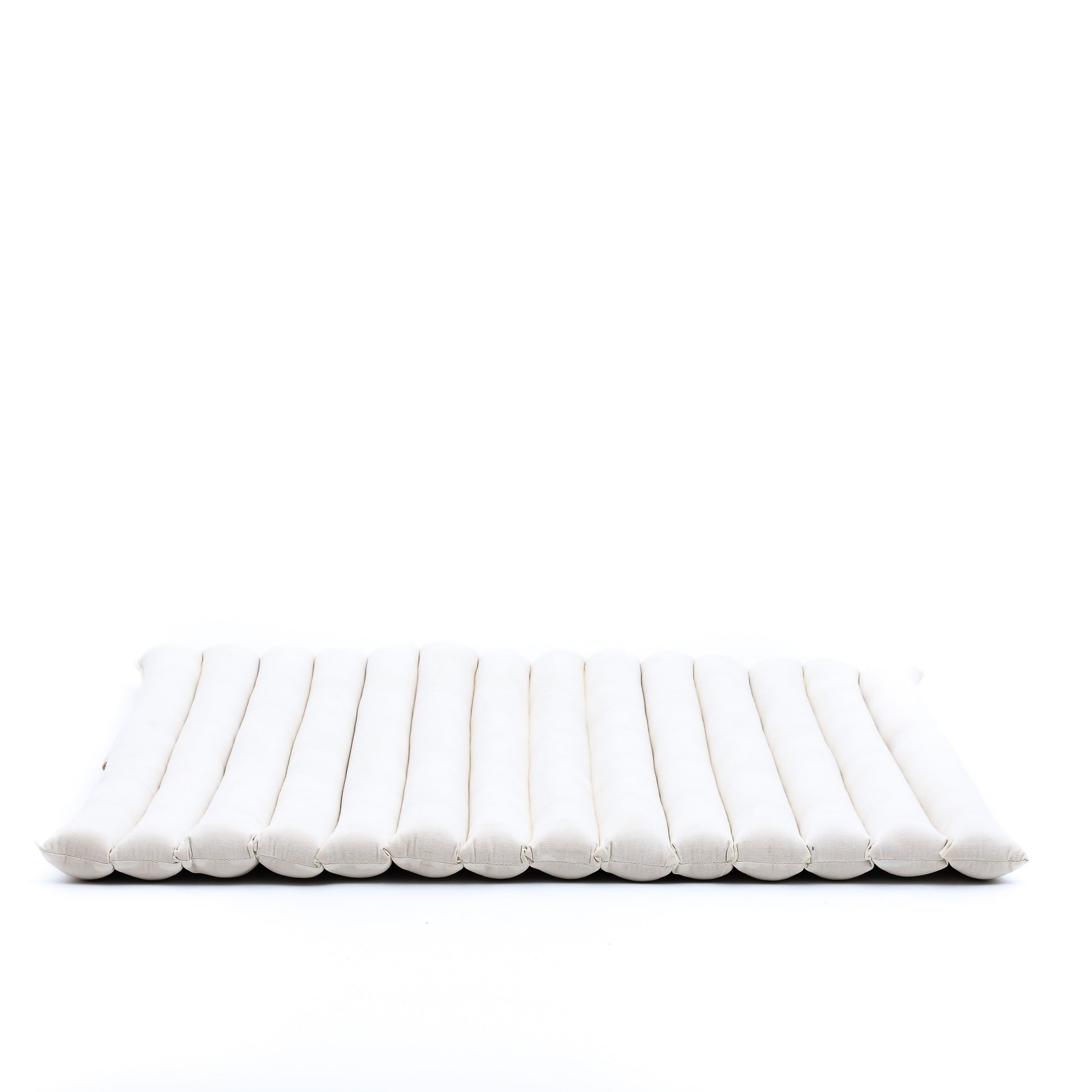 Large Kapok Zabuton Meditation Cushion – Rectangular Floor Mat with Cotton Cover, Cl01 - Ecru