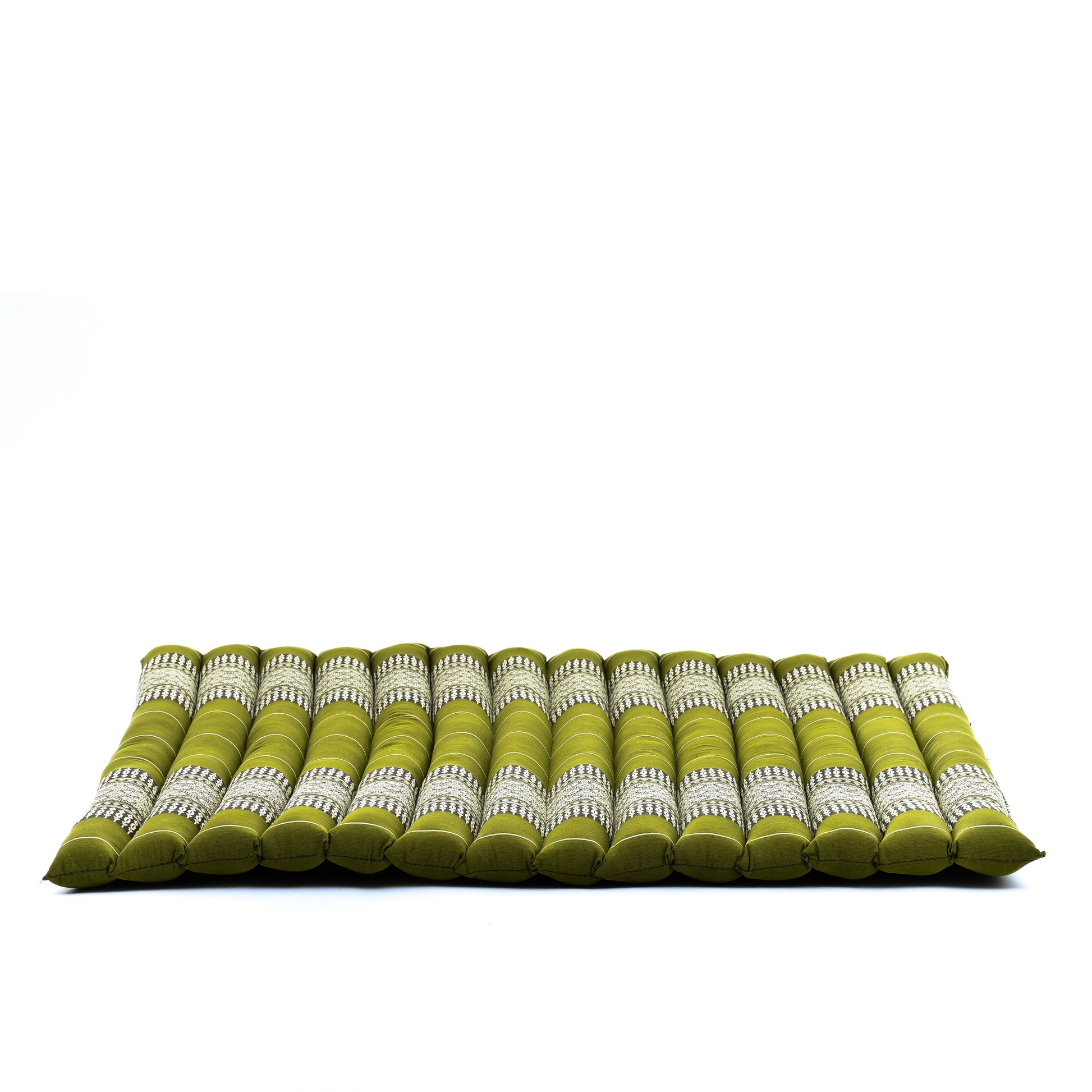 Large Kapok Zabuton Meditation Cushion – Rectangular Floor Mat with Cotton Cover, Sf17 - Green