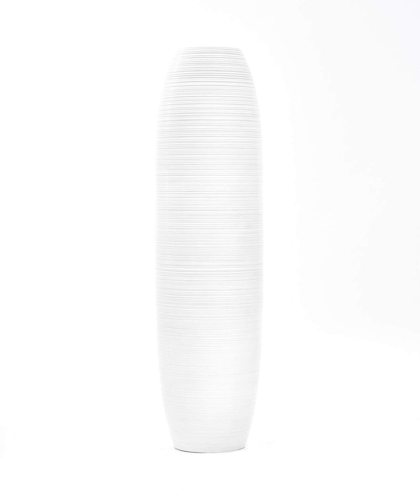 Gran jarrón de suelo de madera de mango – Obra decorativa artesanal de Tailandia