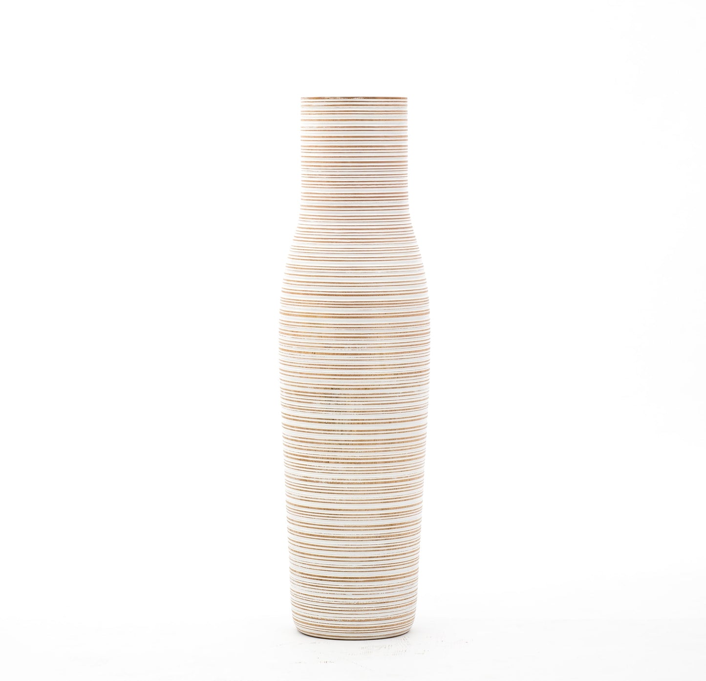 Large Mango Wood Floor Vase – Handcrafted Decorative Highlight from Thailand, 85 cm