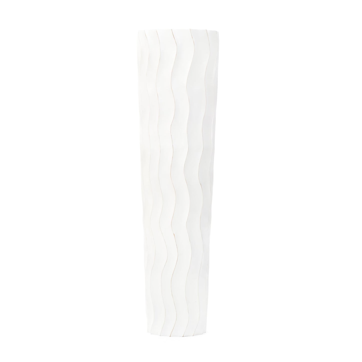 Gran jarrón de suelo de madera de mango – Obra decorativa artesanal de Tailandia