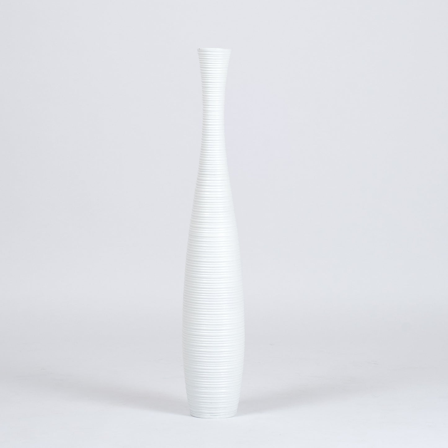 Gran jarrón de suelo de madera de mango – Obra decorativa artesanal de Tailandia