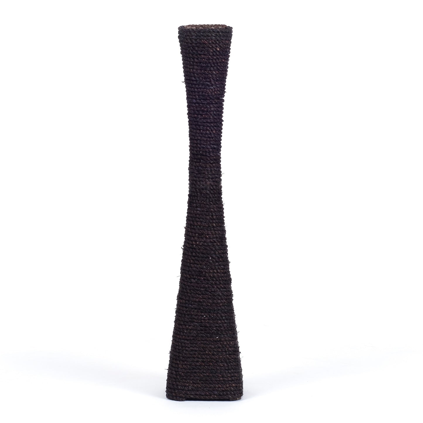 Large & Tall Floor Vase Made of Water Hyacinth and Bamboo – Handwoven Decorative Stand Vase for Dried Flowers & Branches, black, 70 cm - Modèle 1