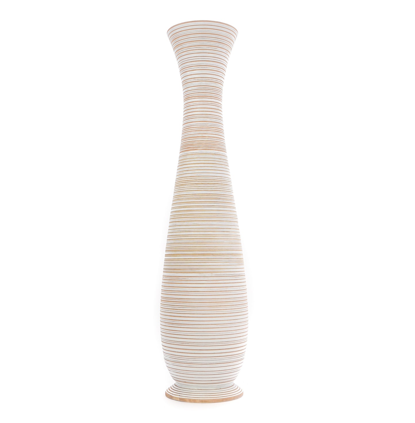 Large Mango Wood Floor Vase – Handcrafted Decorative Highlight from Thailand, 105 cm