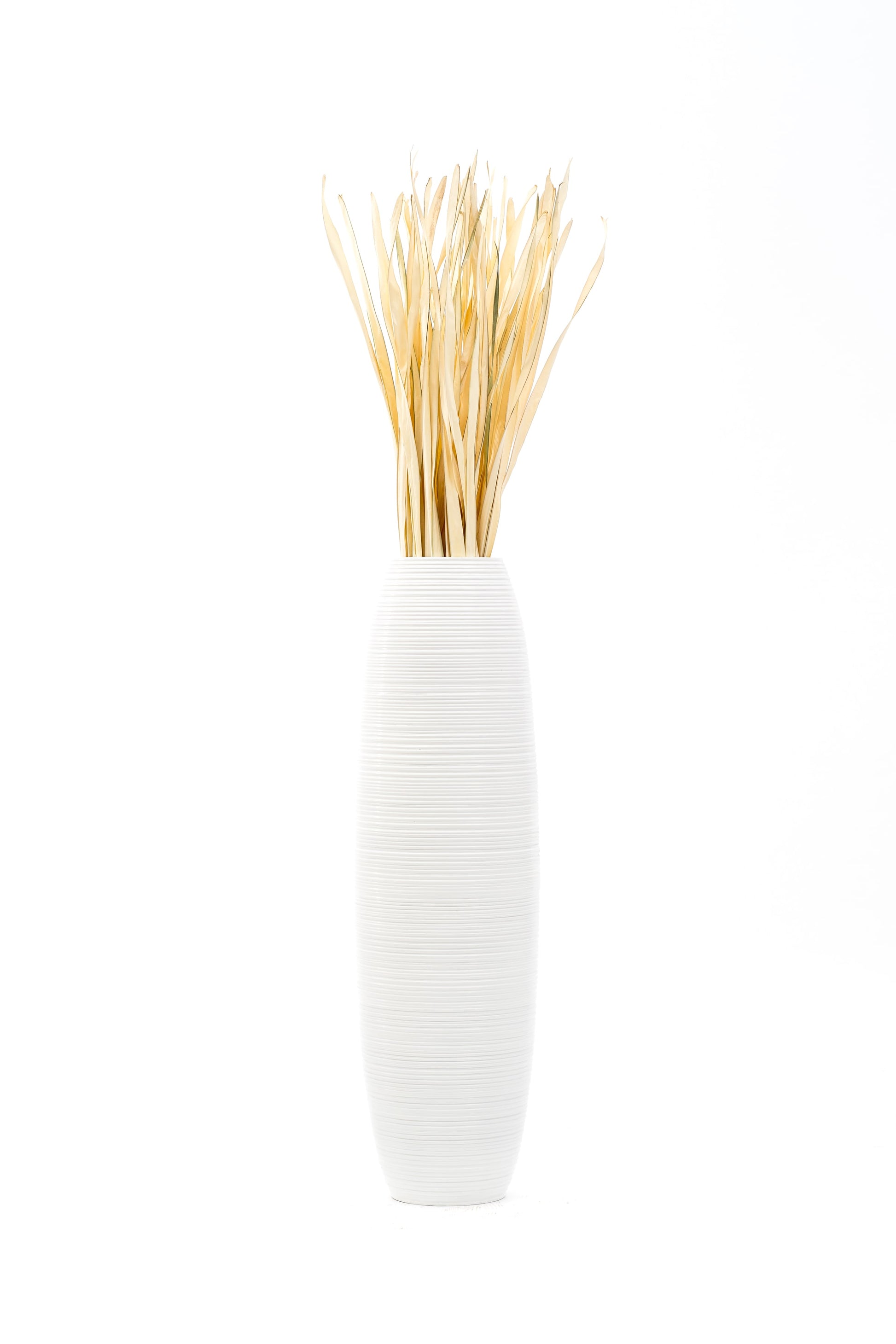 Large Mango Wood Floor Vase – Handcrafted Decorative Highlight from Thailand, 85 cm