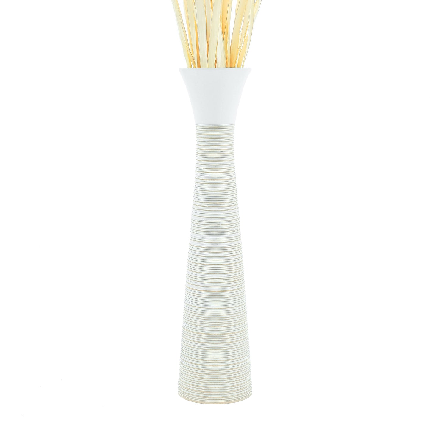 Large Mango Wood Floor Vase – Handcrafted Decorative Highlight from Thailand, 85 cm