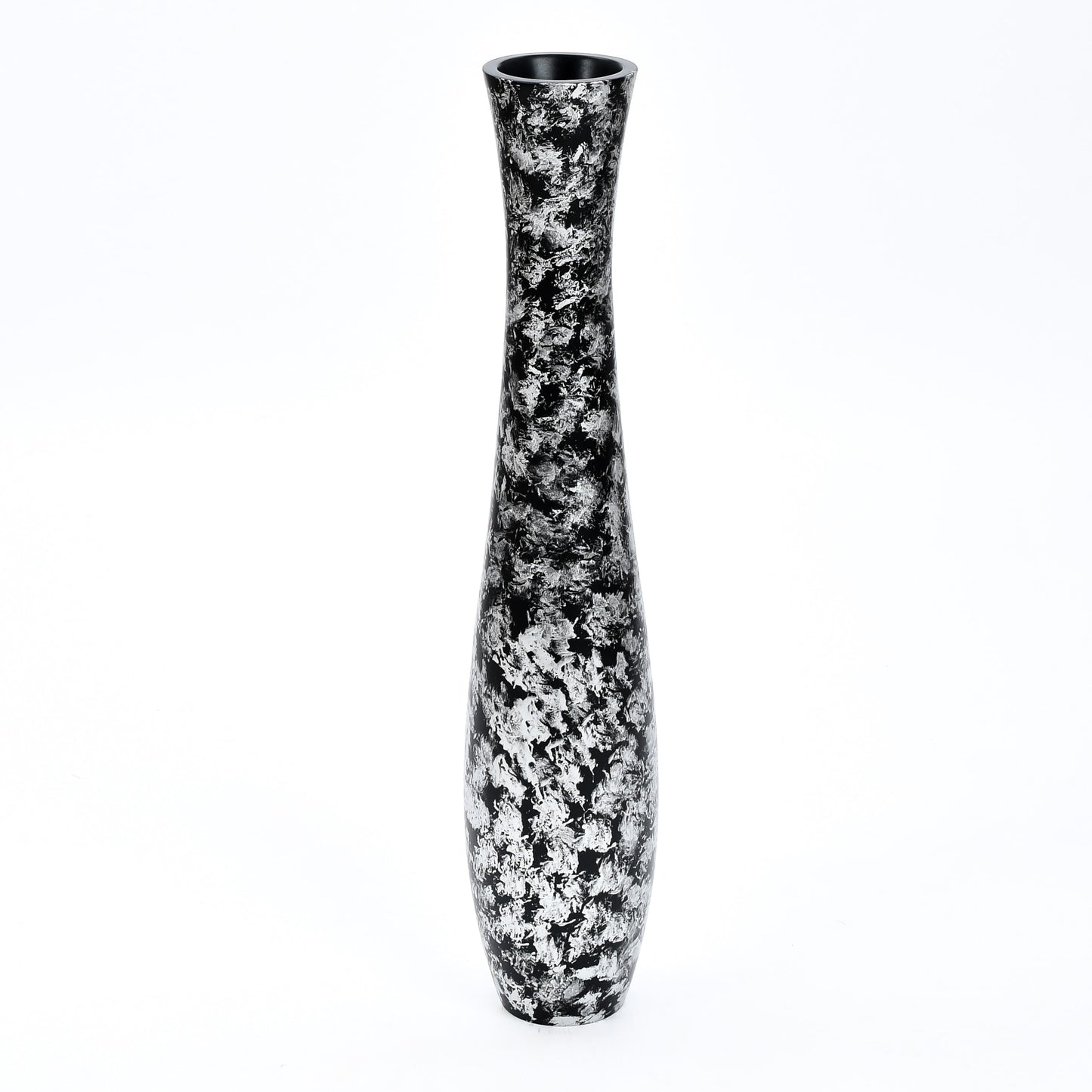 Gran jarrón de suelo de madera de mango – Obra decorativa artesanal de Tailandia