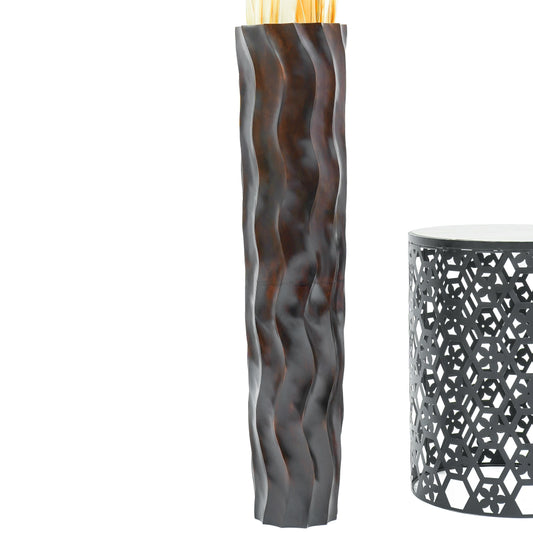 Large Mango Wood Floor Vase – Handcrafted Decorative Highlight from Thailand, brown, 85 cm