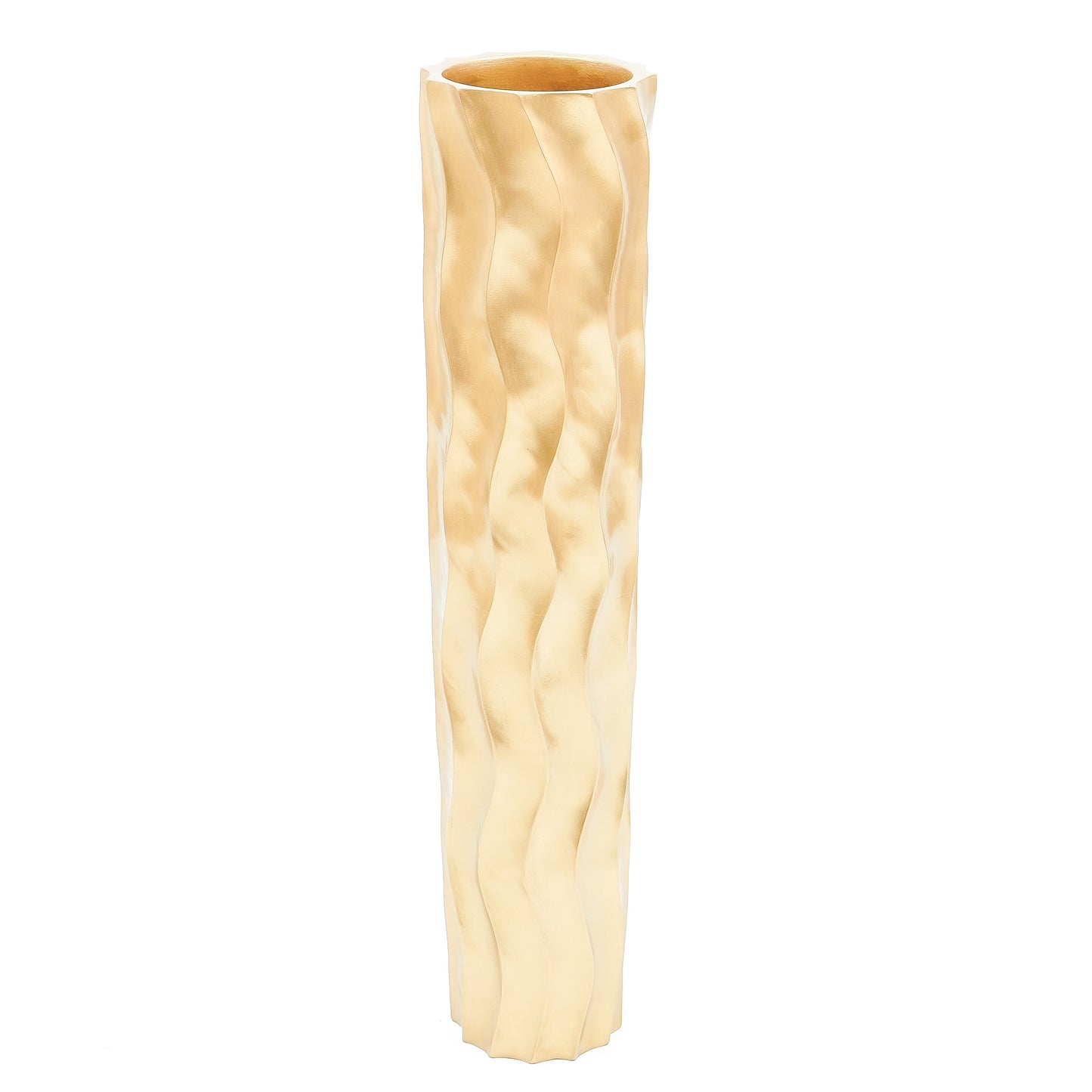 Large Mango Wood Floor Vase – Handcrafted Decorative Highlight from Thailand, 85 cm